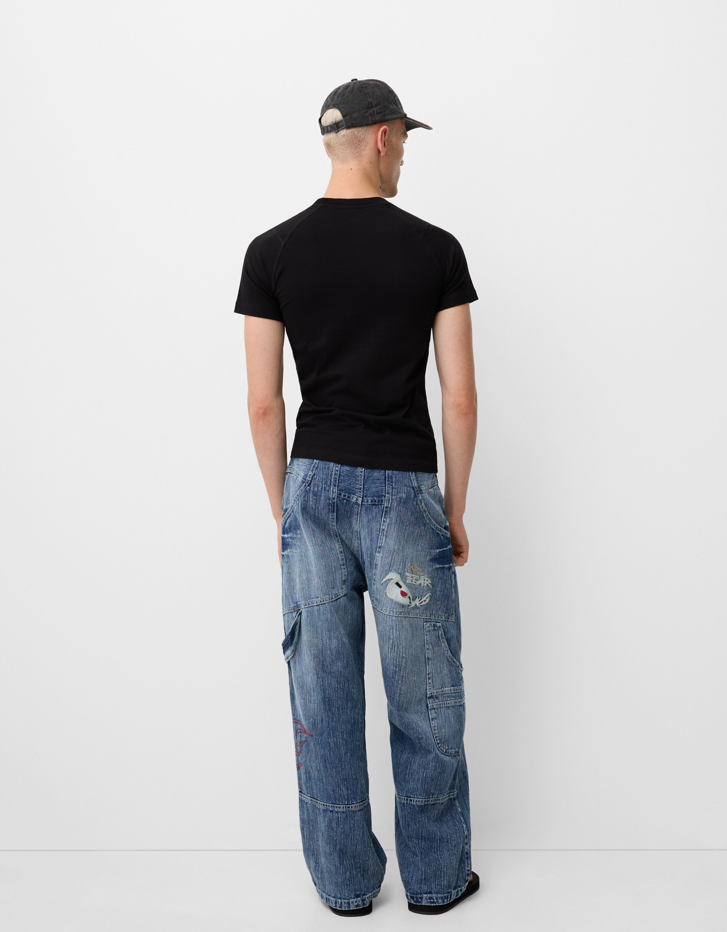 شلوار جین فوق العاده گشاد BERSHKA x NO FEAR برند Bershka
