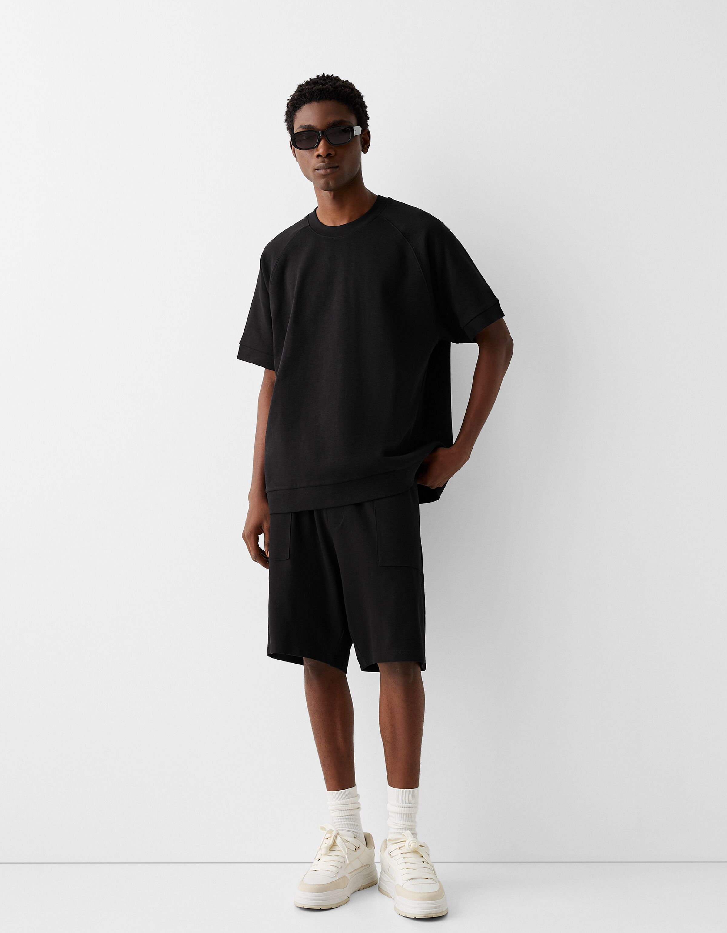 شلوارک برمودا اینترلاک برند Bershka 7328766