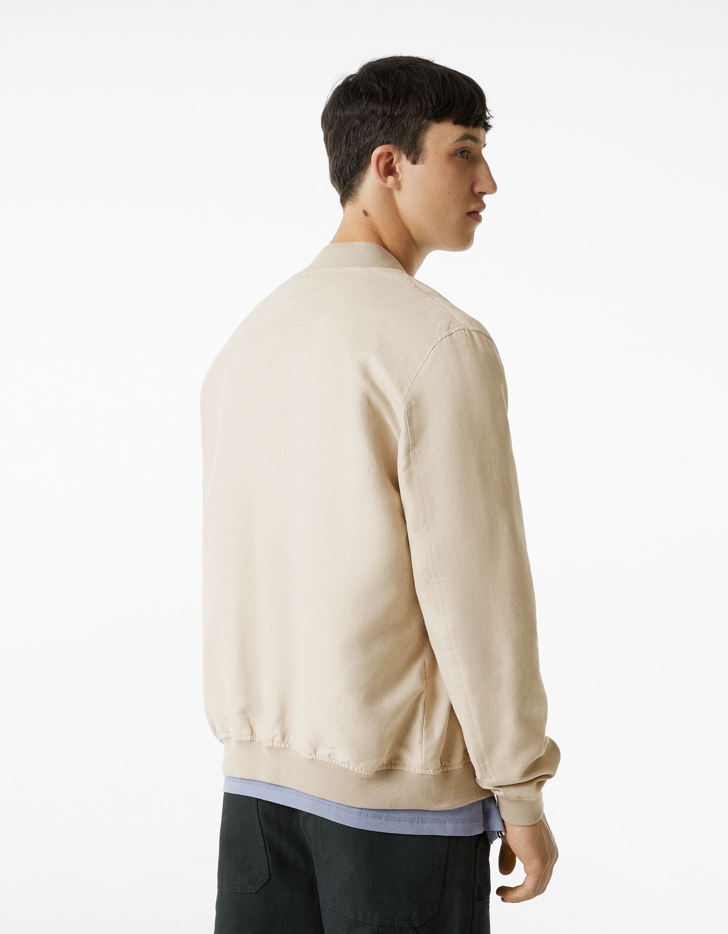ژاکت بمبئی جیر مصنوعی برند Bershka