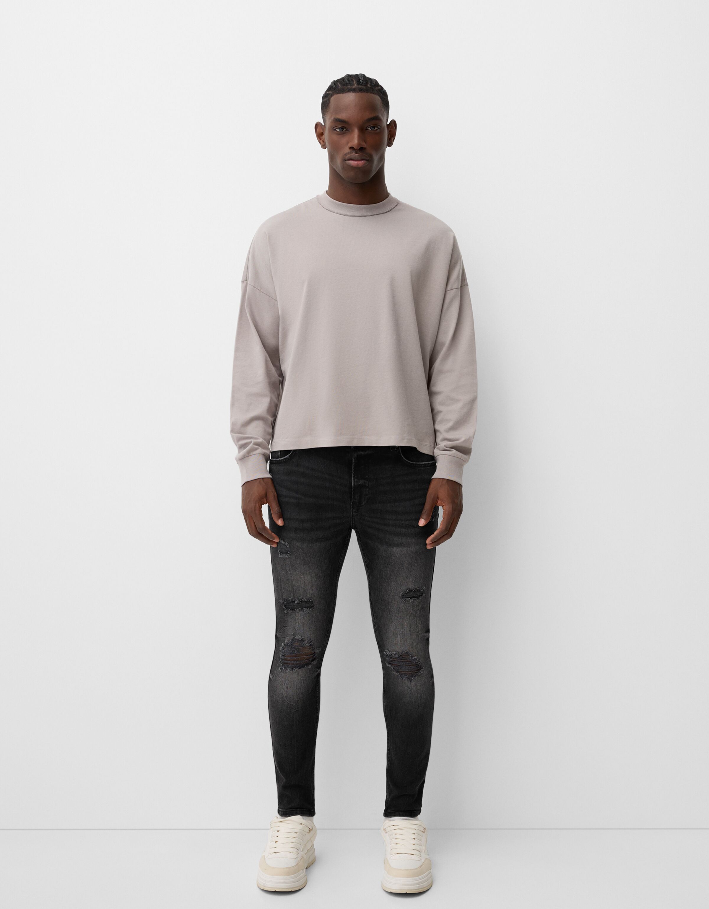 جین سوپر اسلیم پاره برند Bershka 1178500851