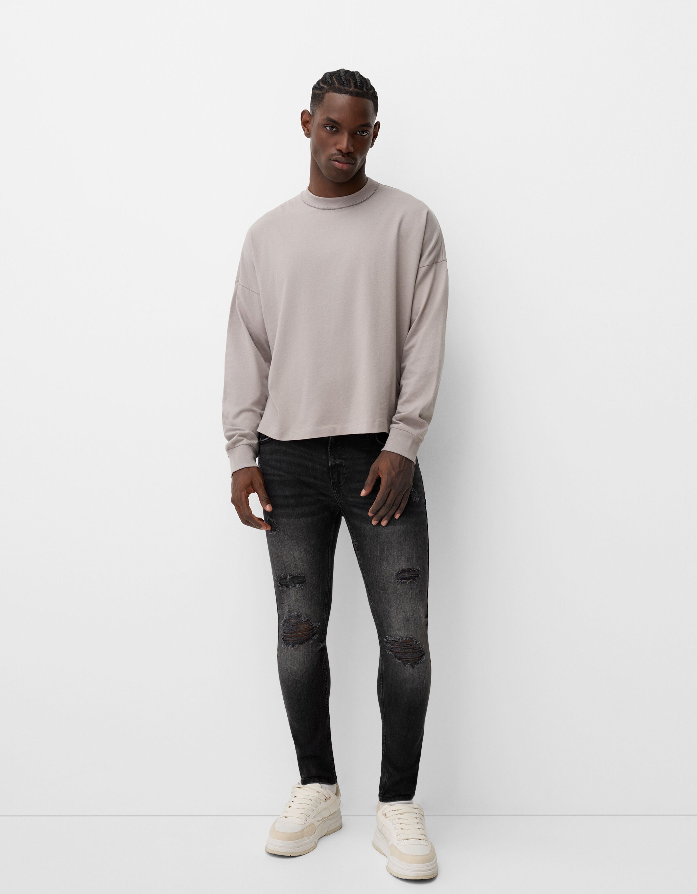 جین سوپر اسلیم پاره برند Bershka 1178500853