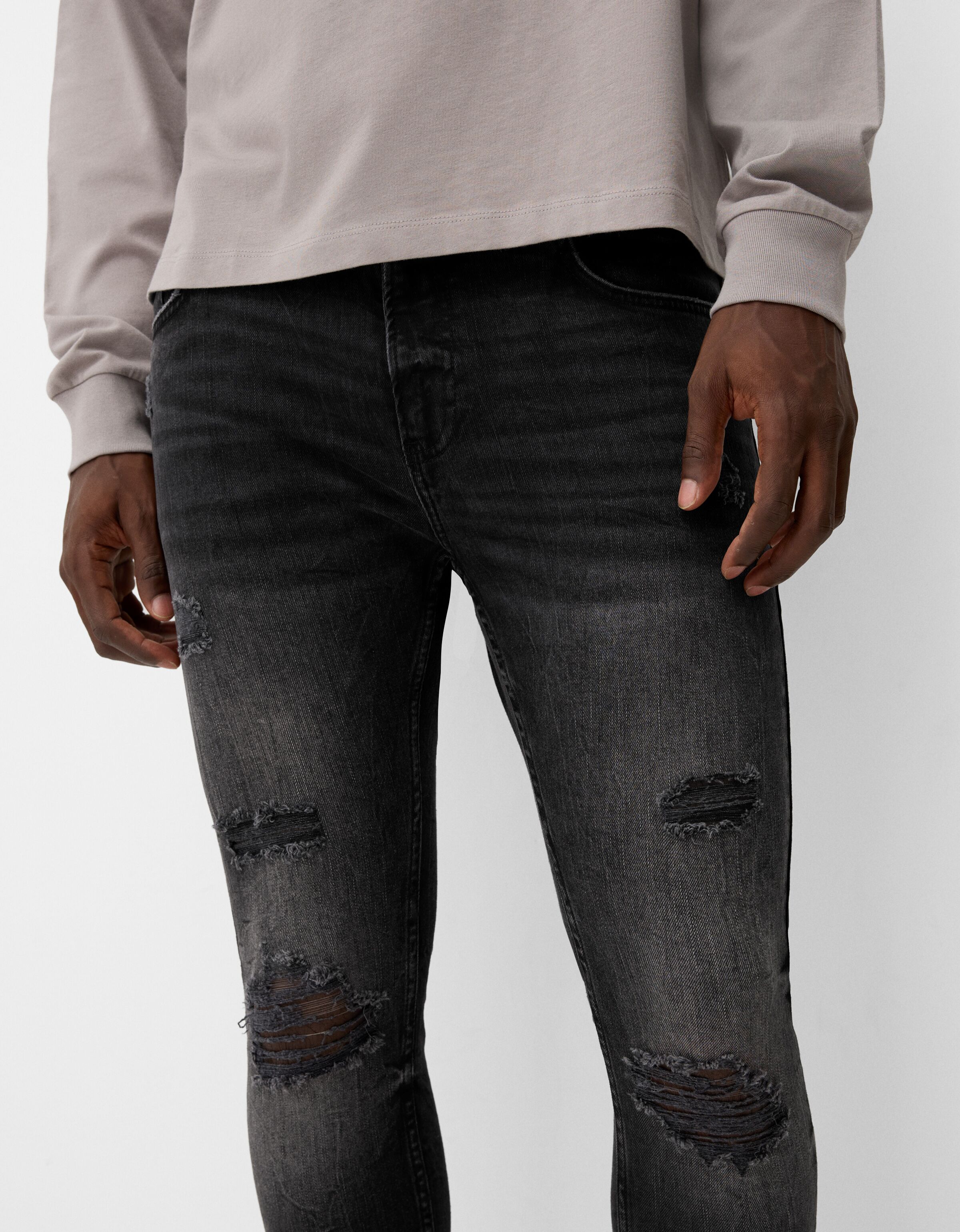 جین سوپر اسلیم پاره برند Bershka 1178500848