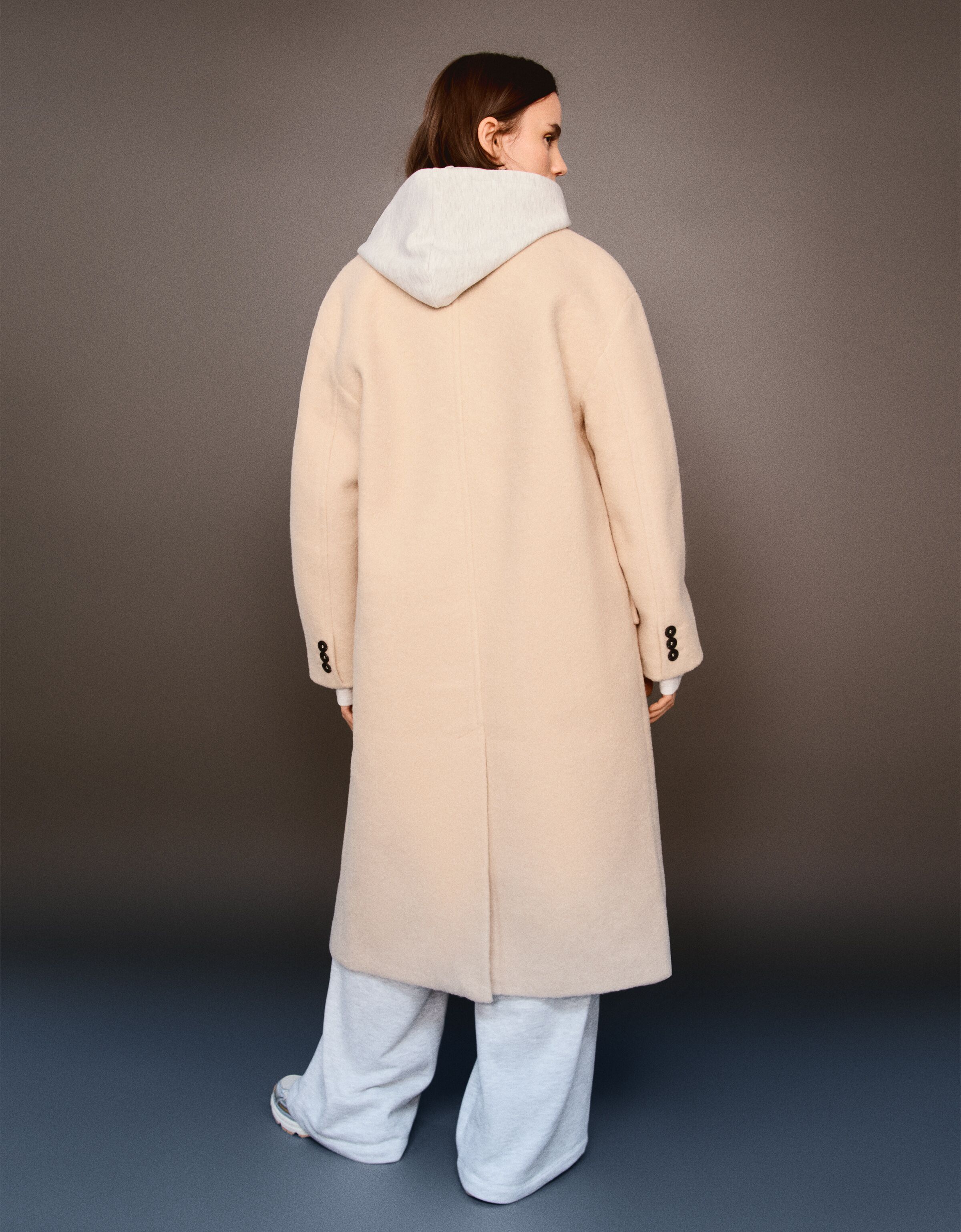 کت کلاهی با شانه افتاده برند Bershka