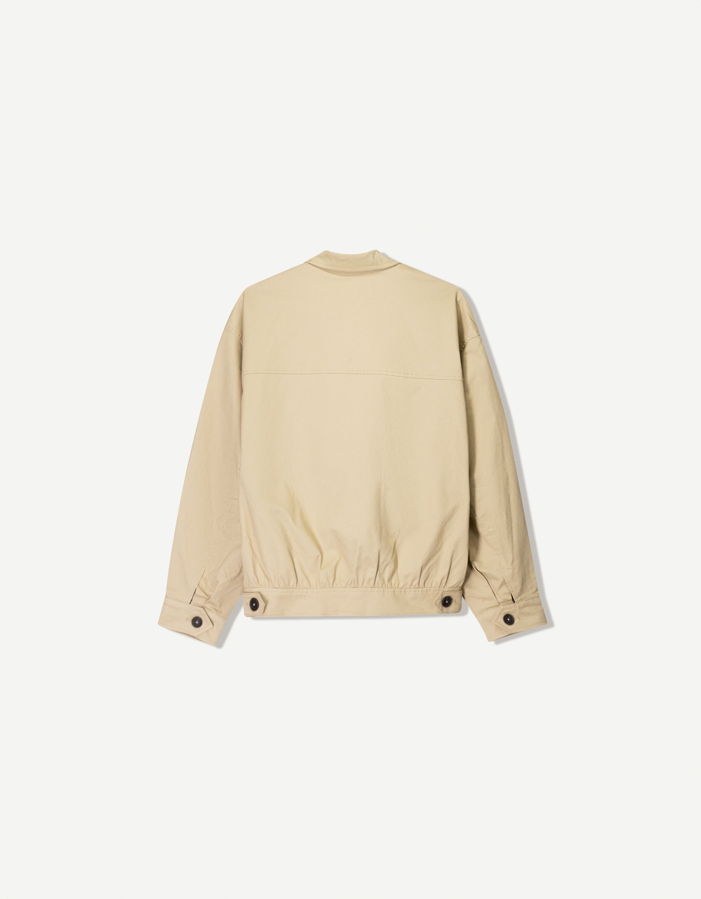 ژاکت کامیونی یقه بلند برند Bershka 801992570