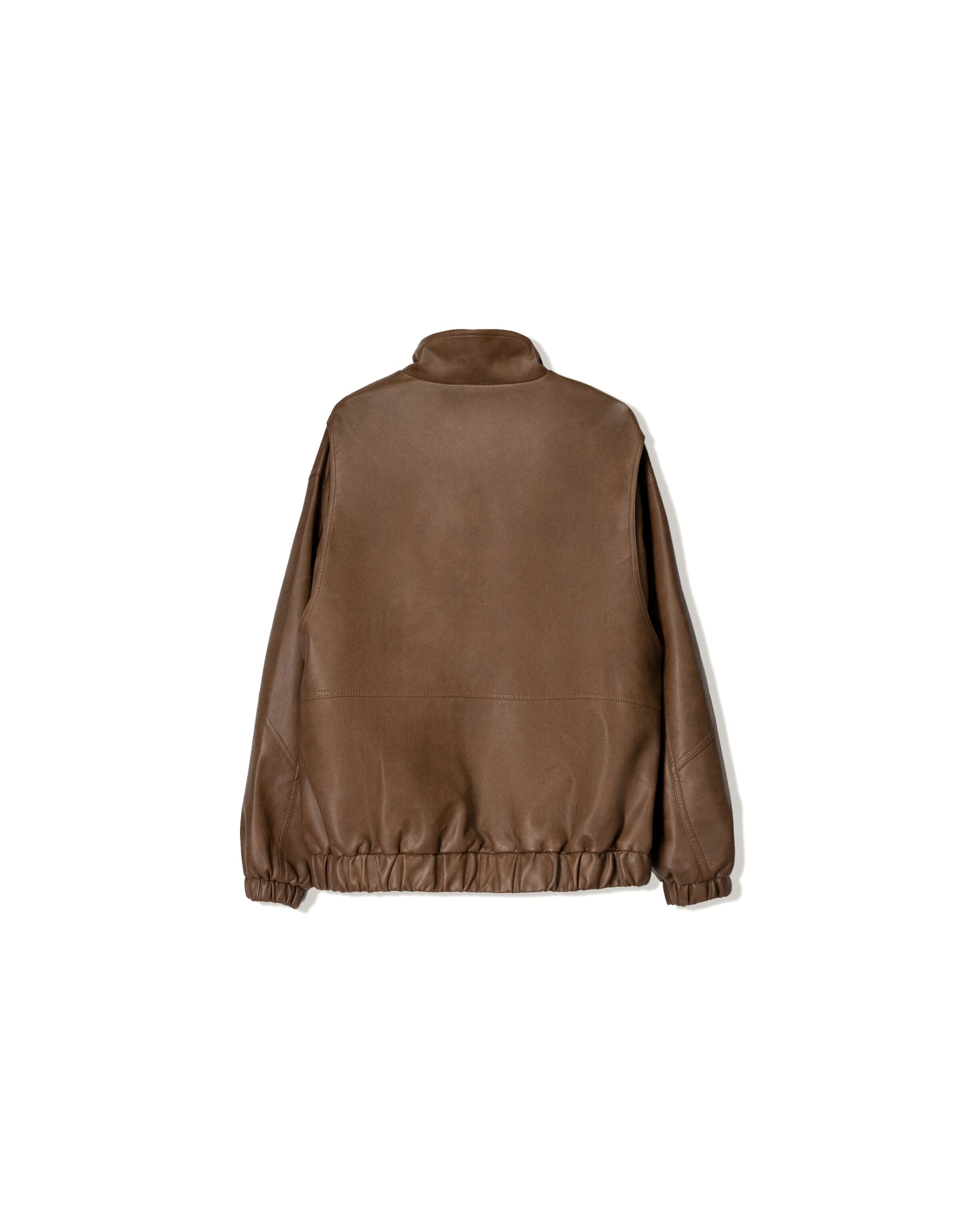 کت جاکت بزرگ سایز از چرم مصنوعی برند Bershka 694465539