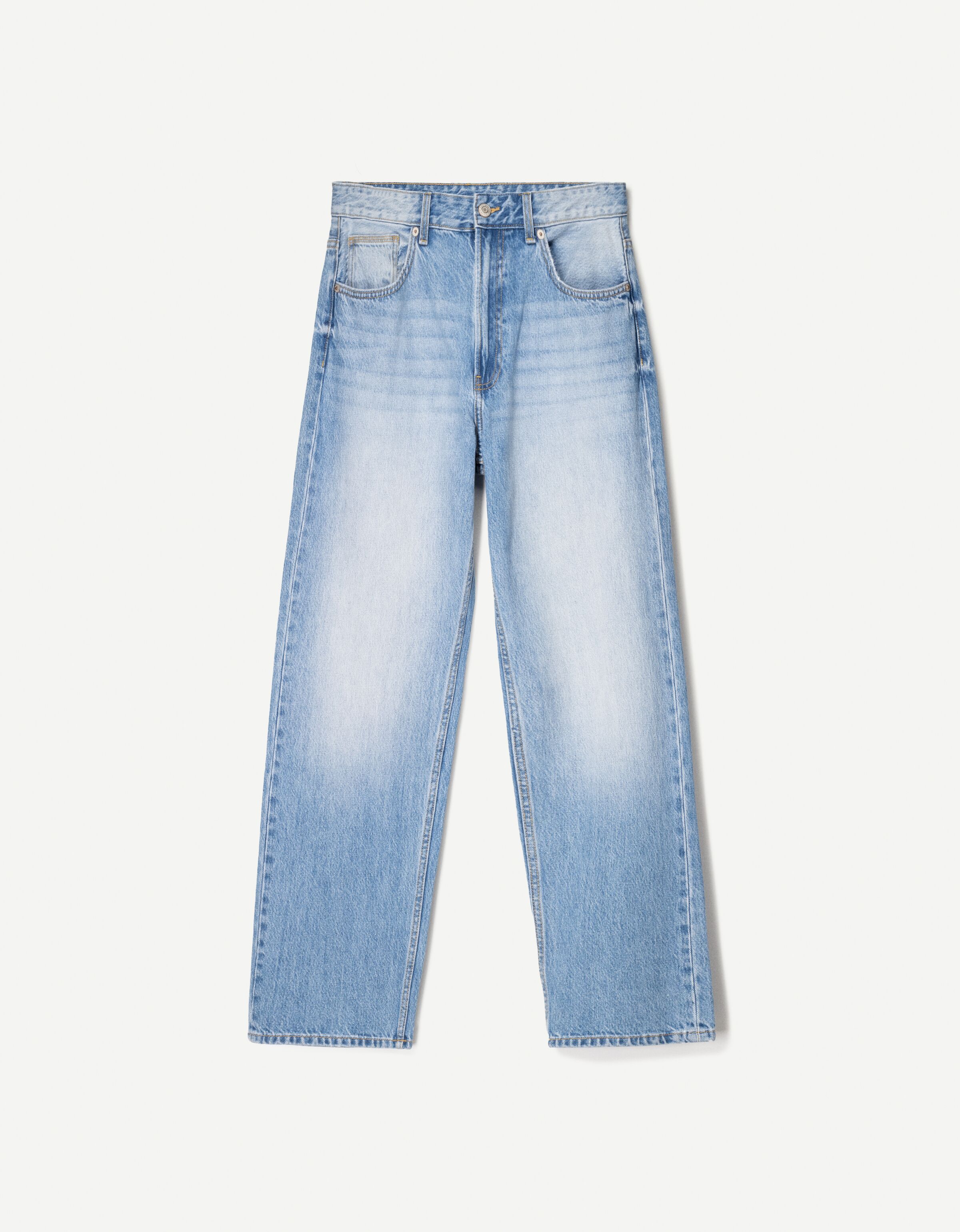 شلوار جین فیت مستقیم مدل دهه 90 برند Bershka 541634706