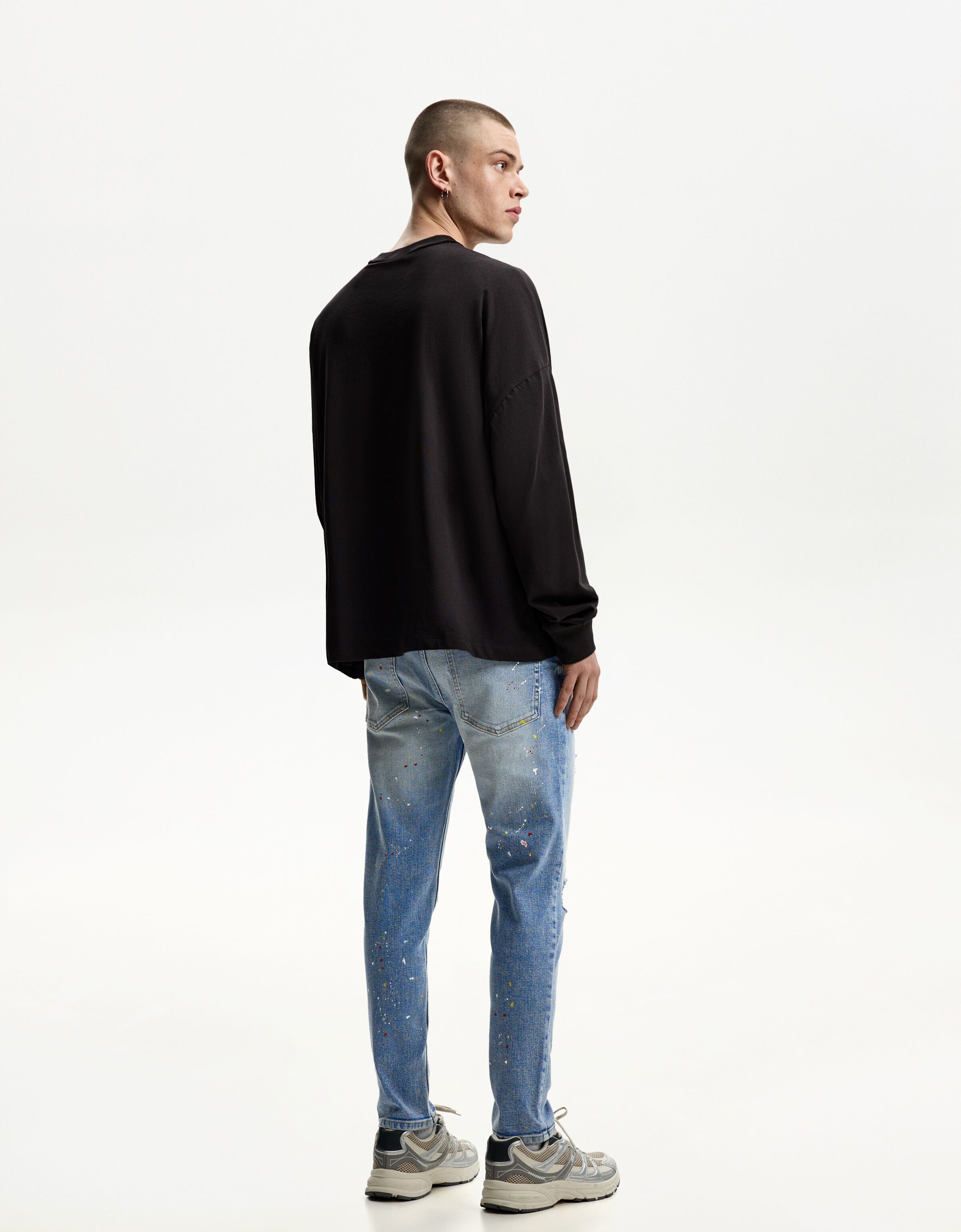 جین سوپر اسلیم پاره برند Bershka 901970120