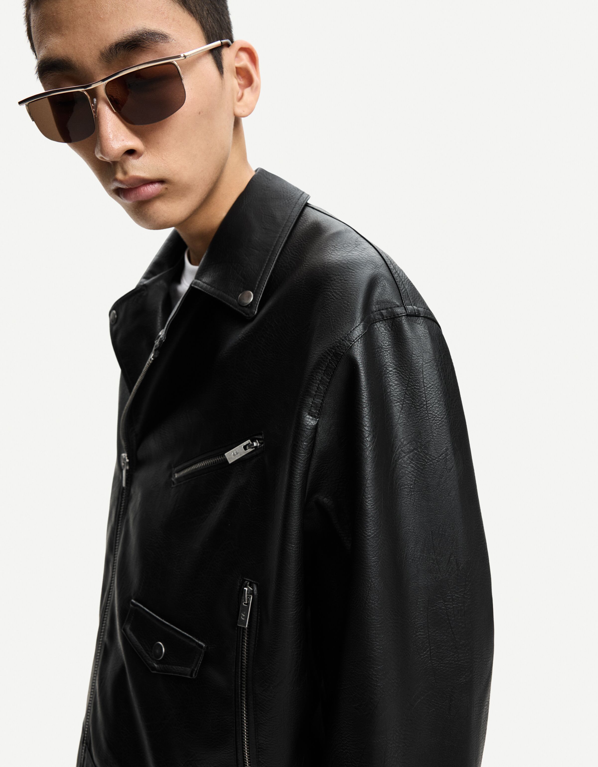 جاکت چرم برند Bershka 1127923940