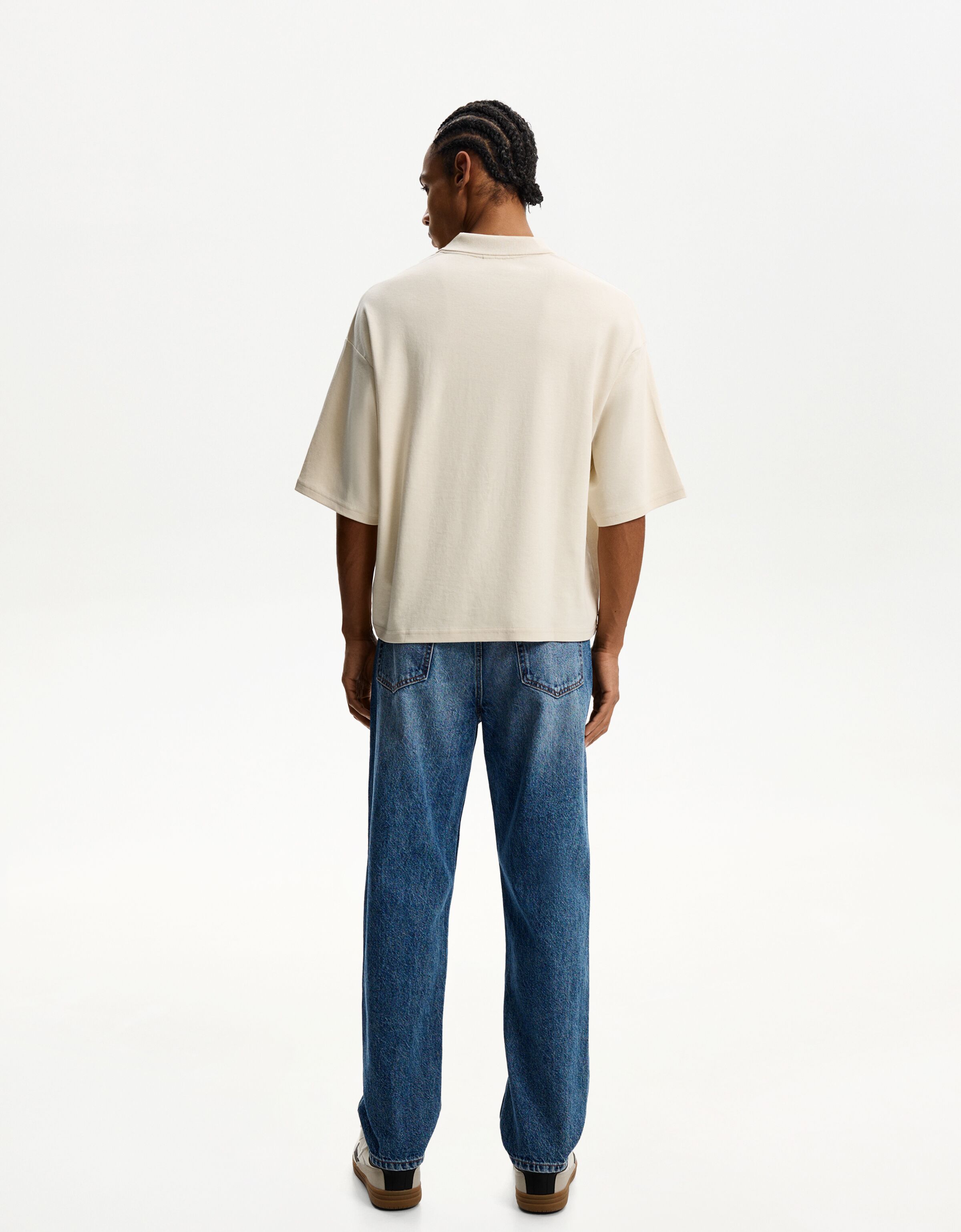 شلوار جین فیت مستقیم برند Bershka
