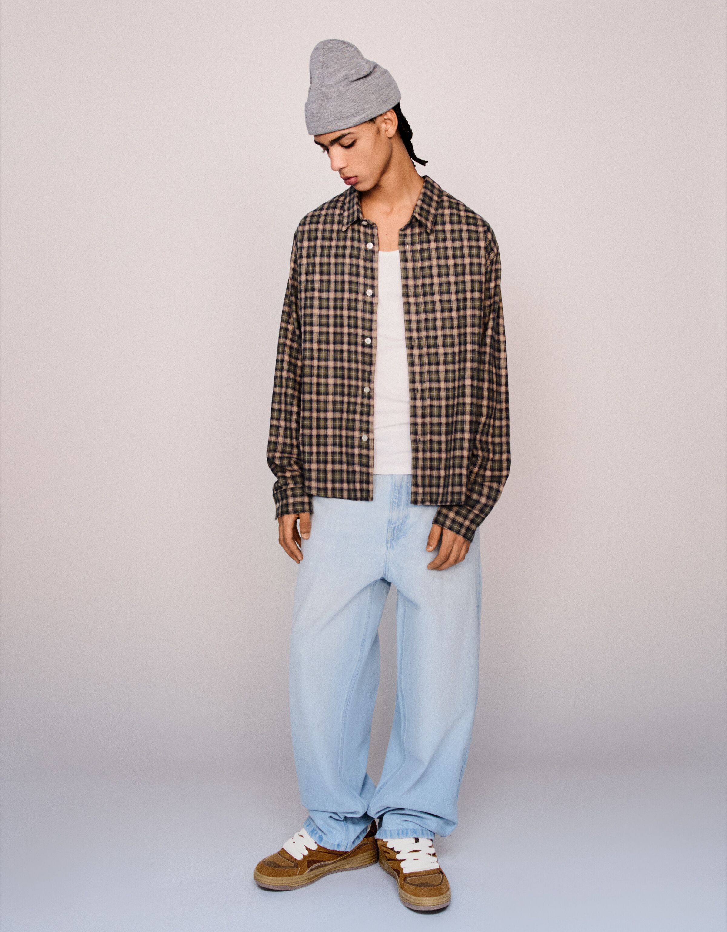 کفش اسکیت چرم نیمه‌ساز برند Bershka 769791337