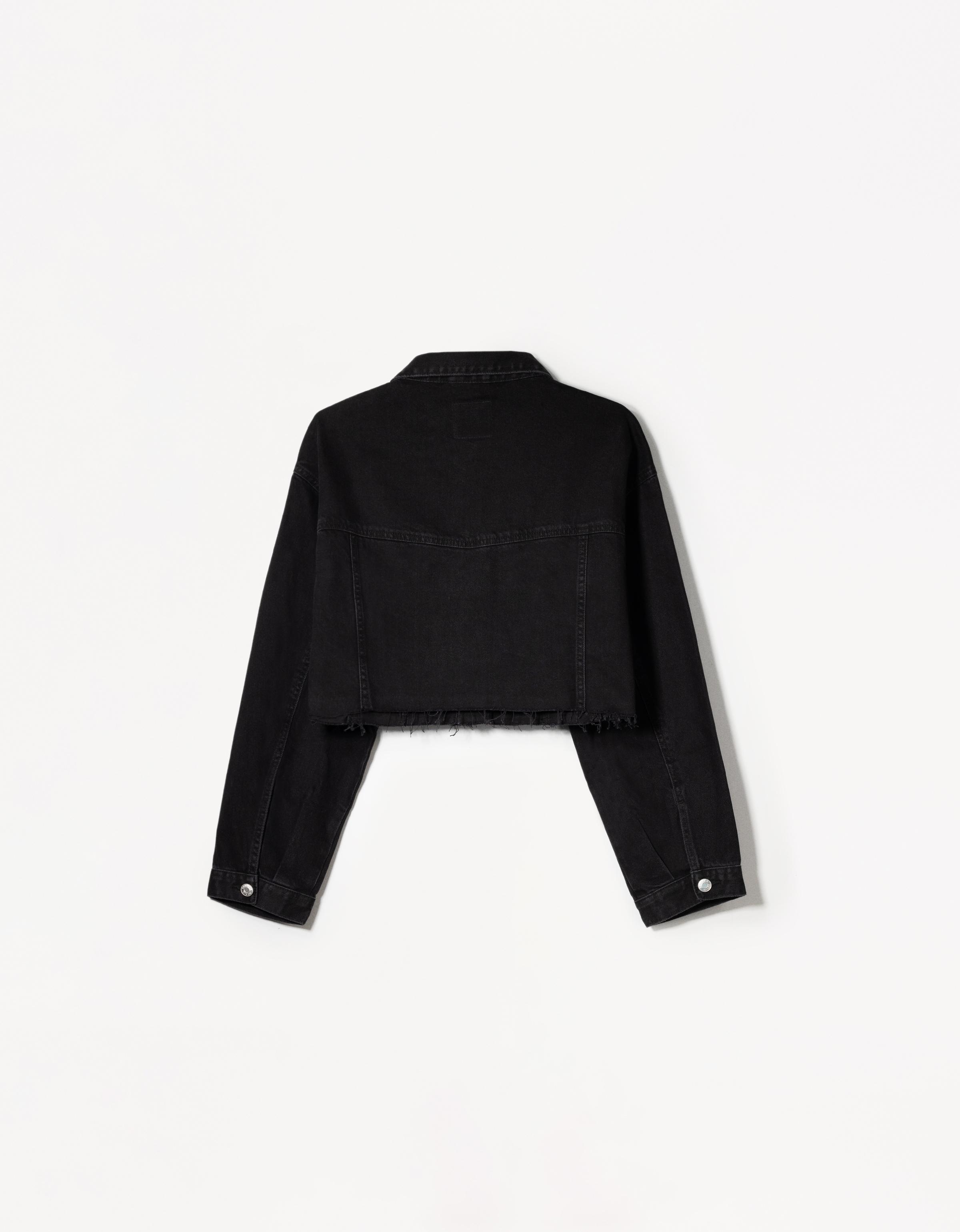 کت jacket جین کوتاه برند Bershka 1672773298