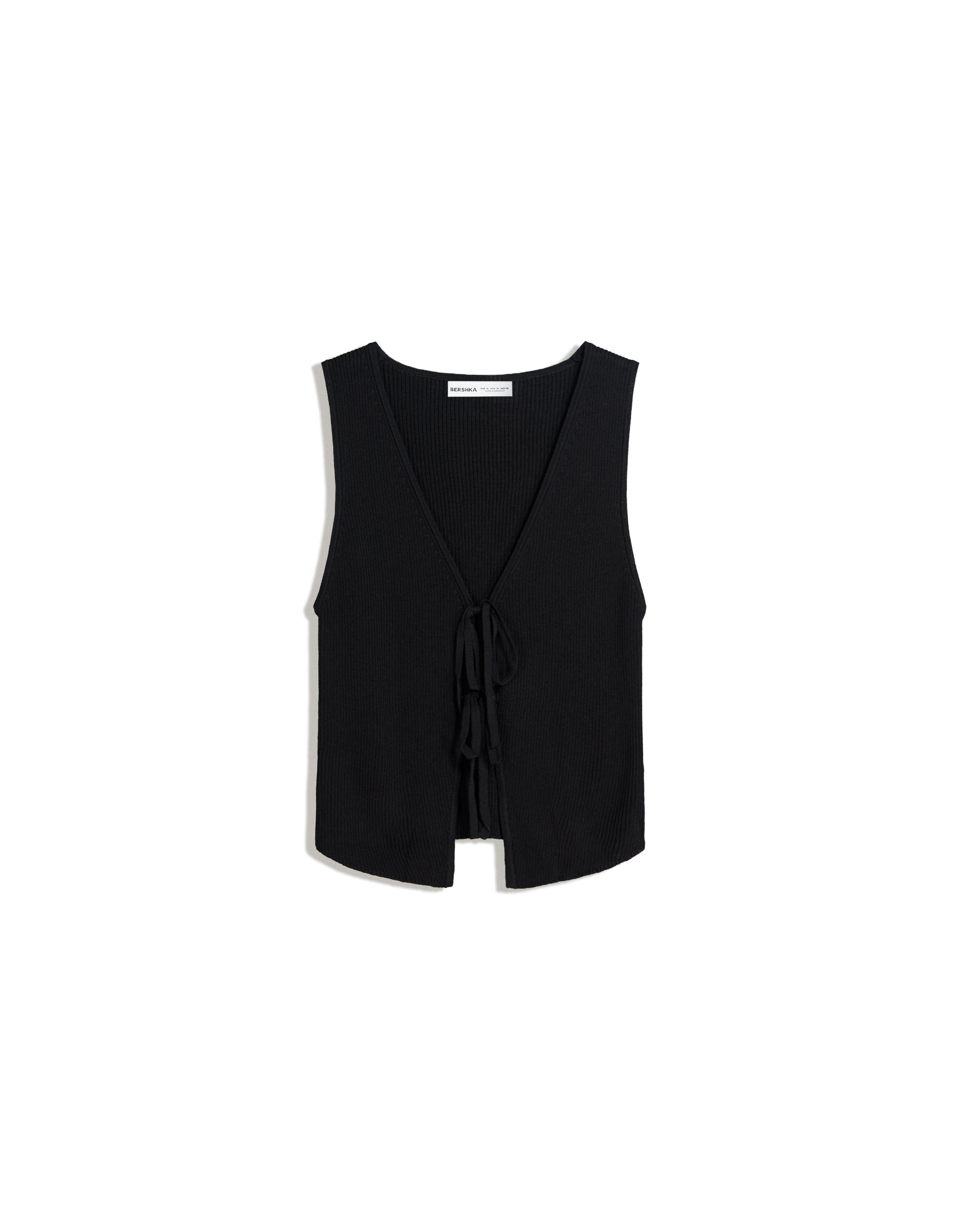 پوشش بدون آستین با جزئیات گره‌ای برند Bershka 1672500596