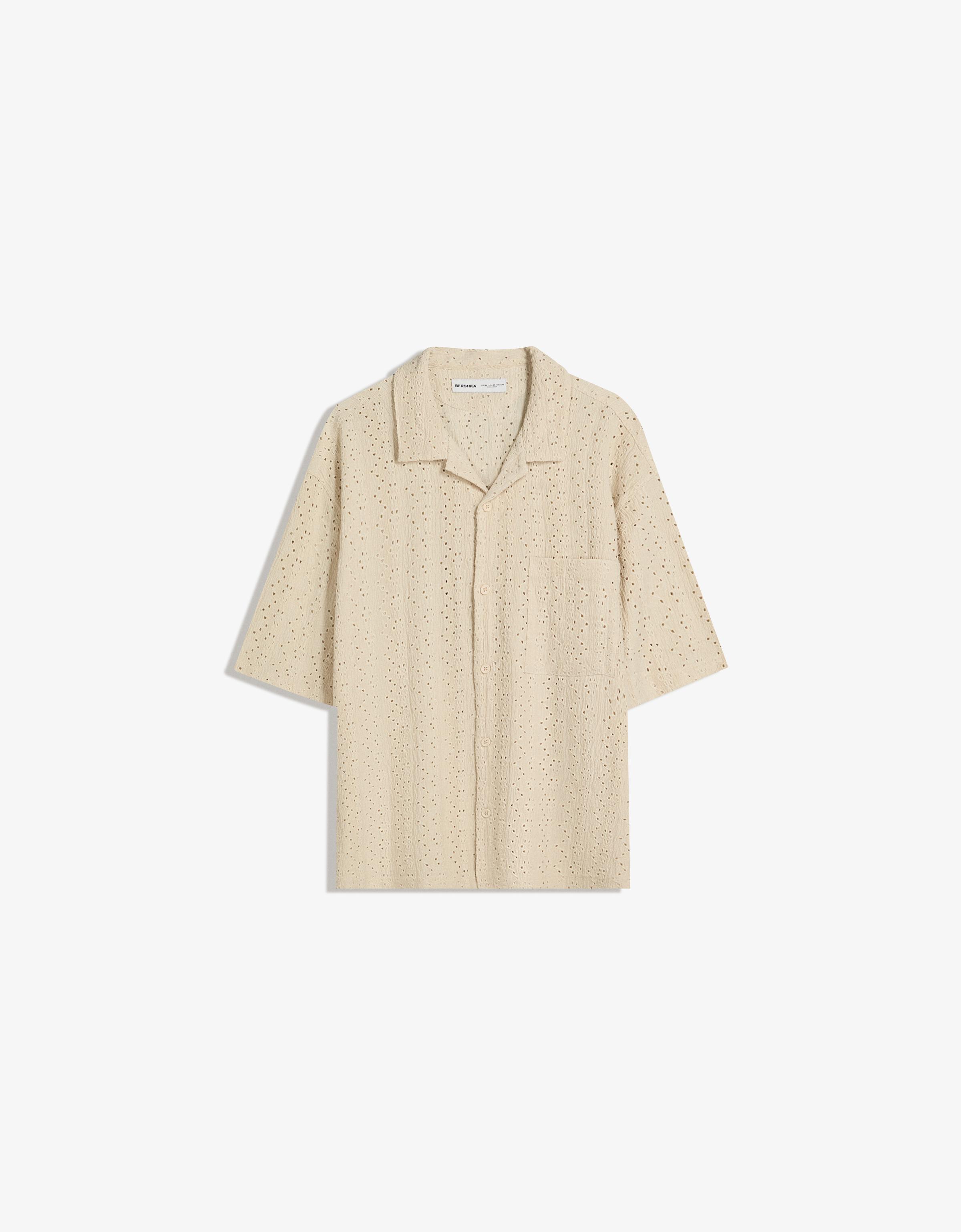 پیراهن آستین کوتاه گلدوزی شده برند Bershka