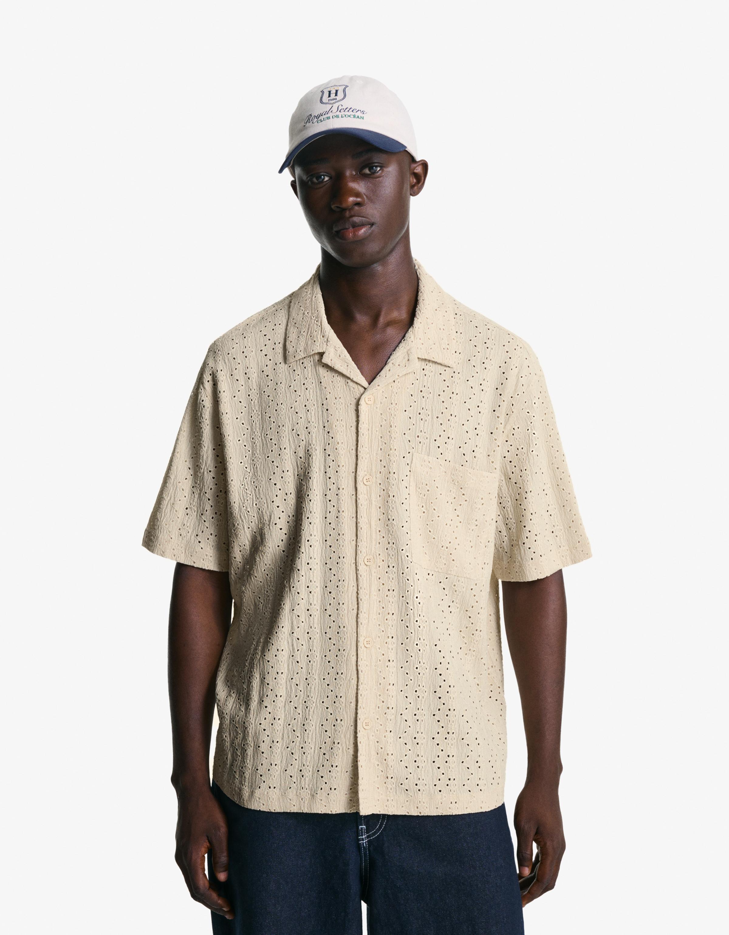 پیراهن آستین کوتاه گلدوزی شده برند Bershka 1673335562