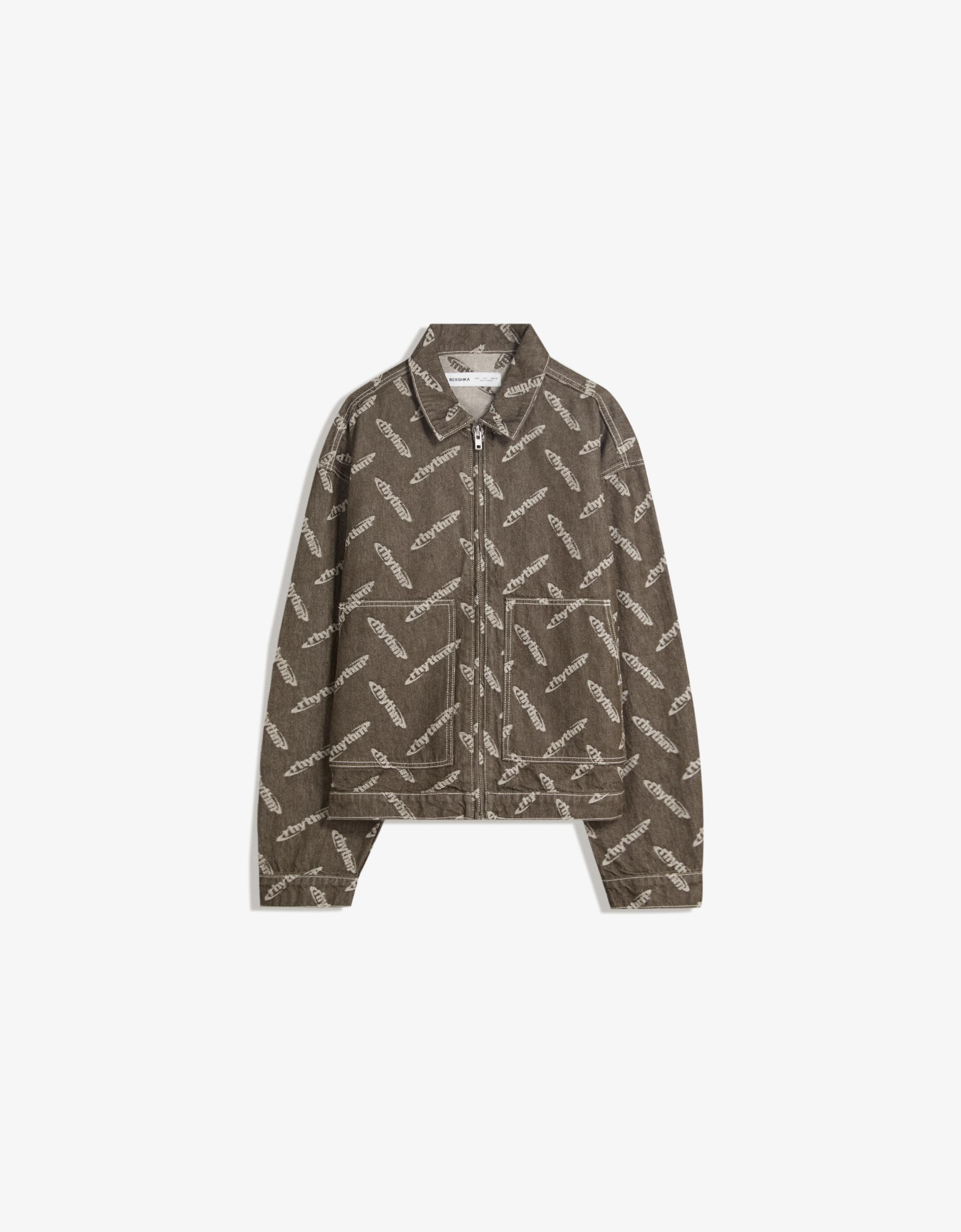 کت جین ژاکارد برند Bershka