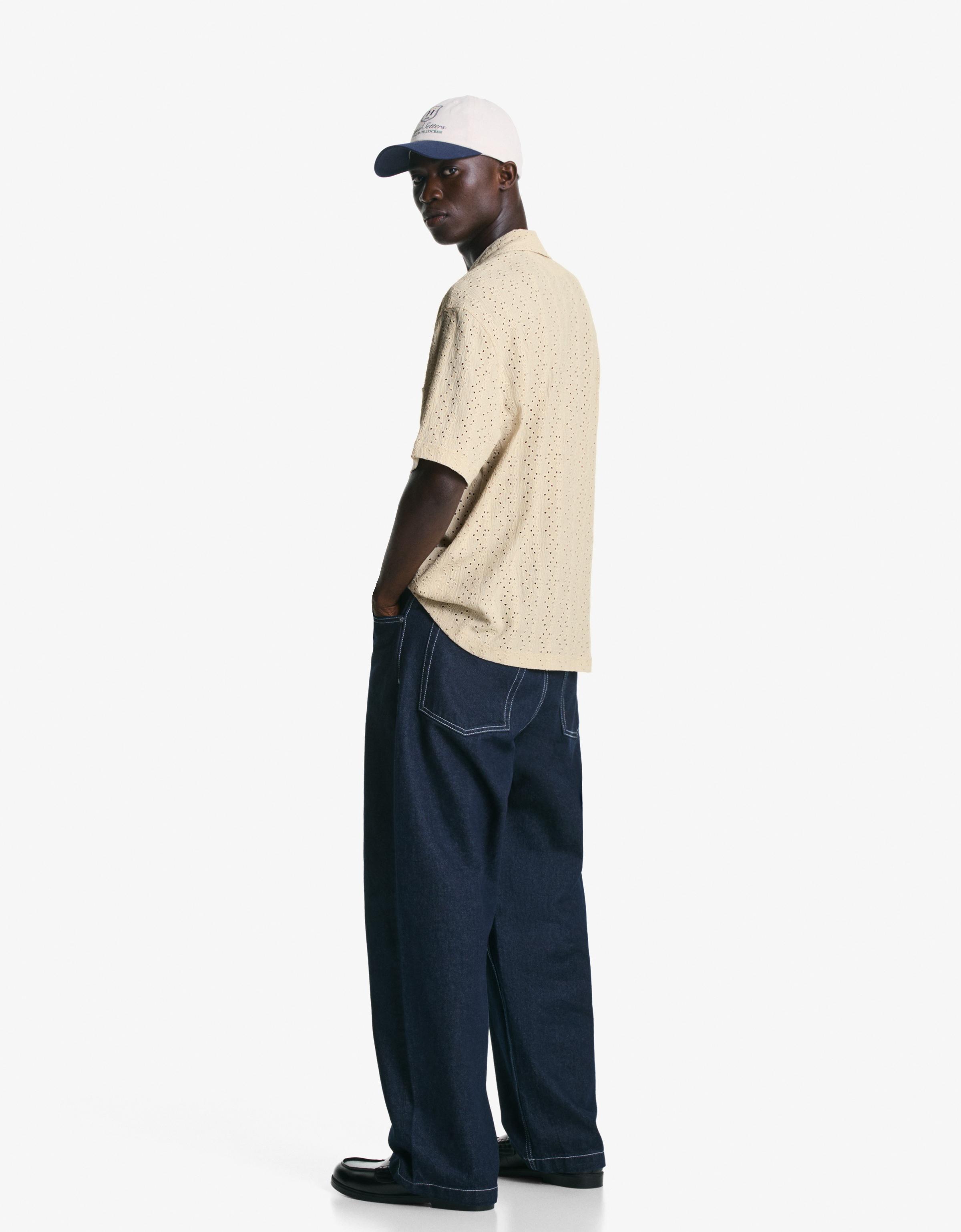 پیراهن آستین کوتاه گلدوزی شده برند Bershka 1673335560