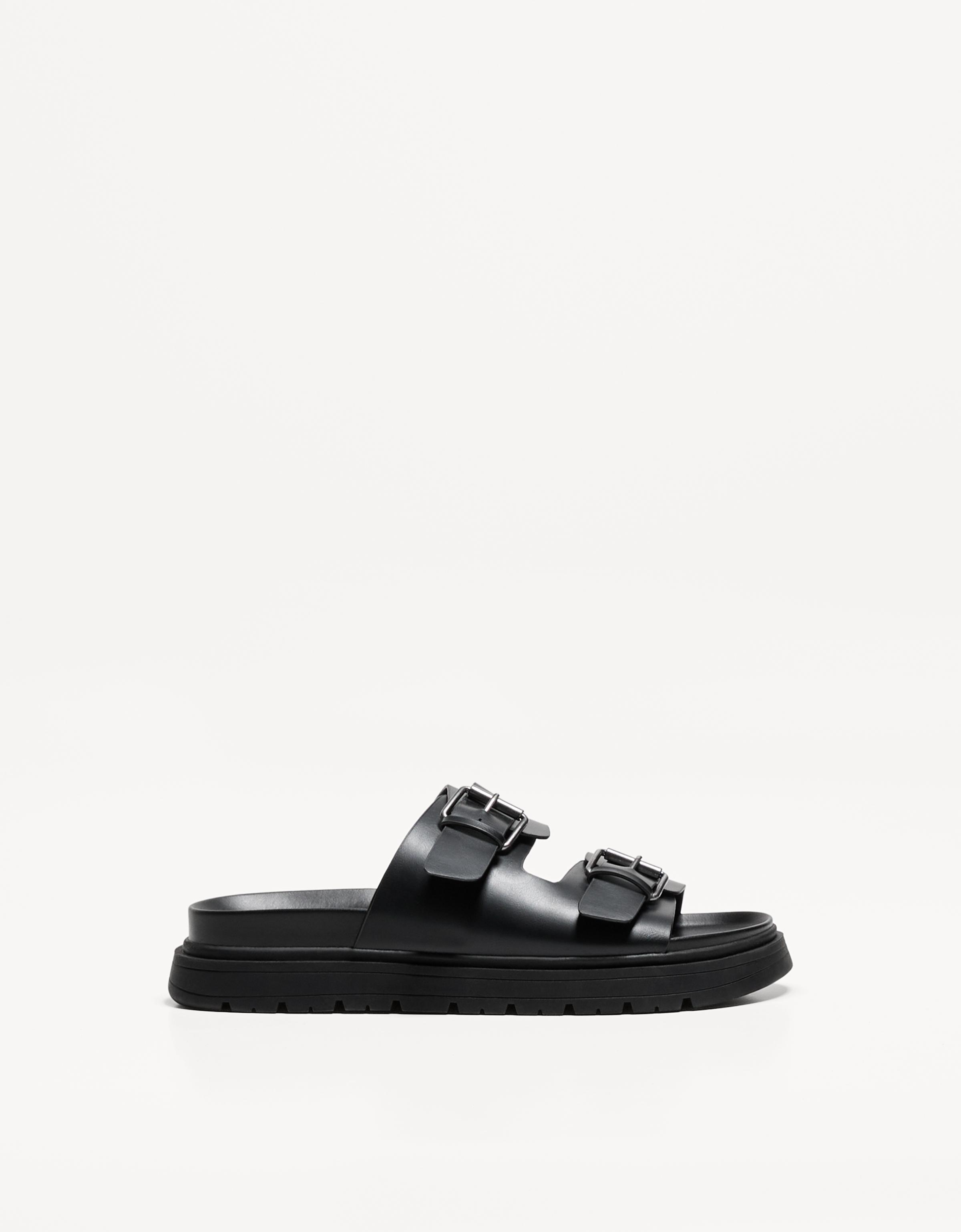 صندل با سگک برند Bershka