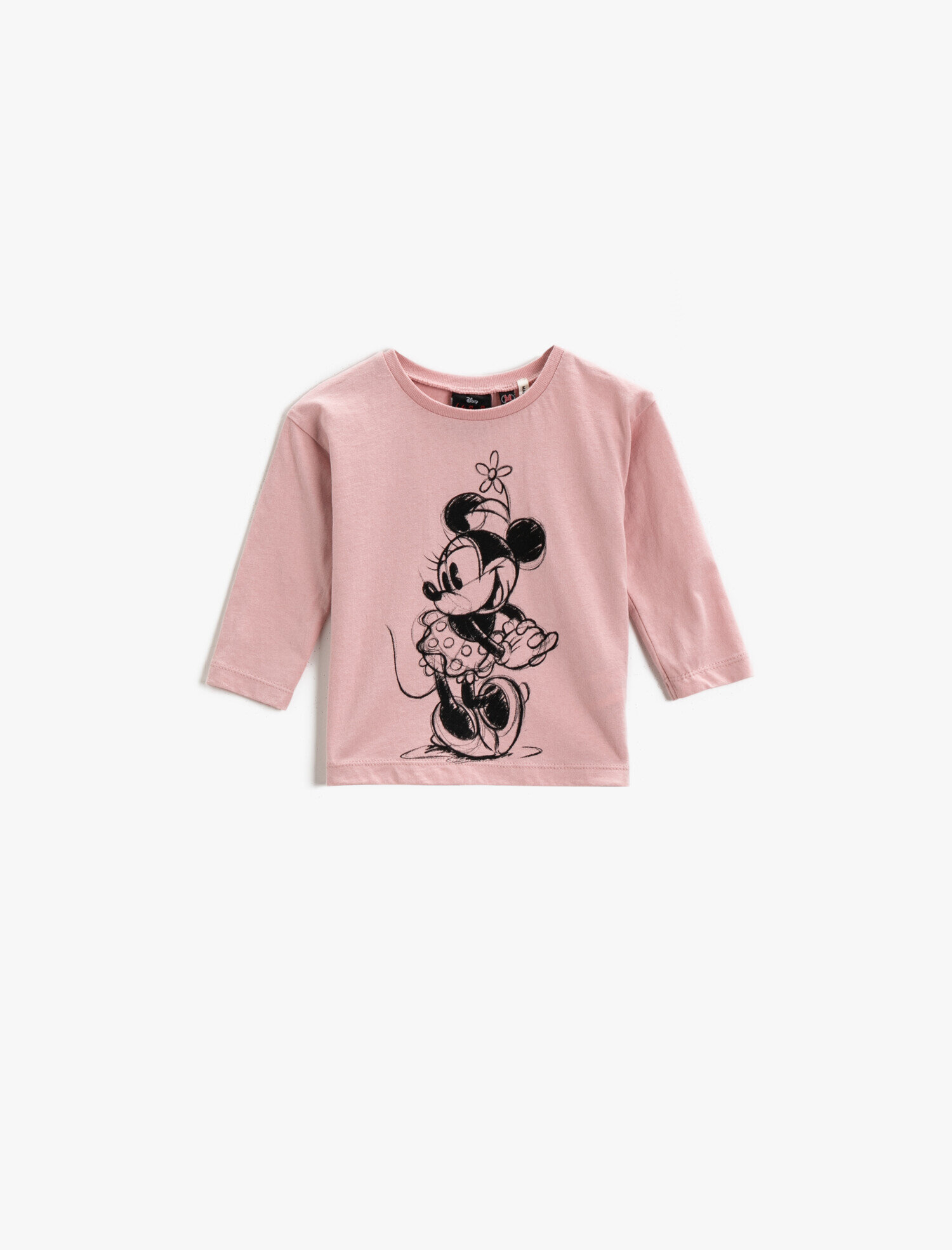 تی‌شرت پنبه‌ای یقه گرد با لیسانس دیسنت برند Koton