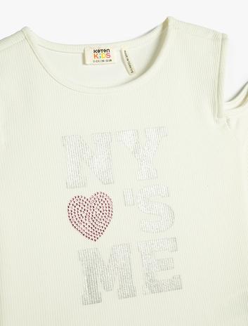 تیشرت آستین بلند یقه گرد با جزئیات پنجره‌ای برند Koton 5298407