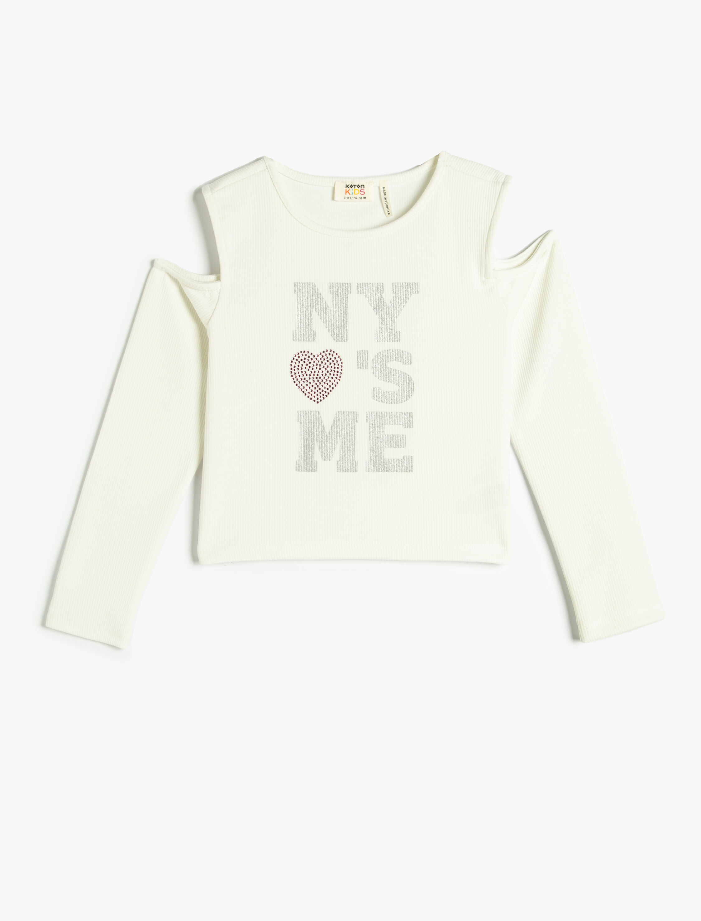 تیشرت آستین بلند یقه گرد با جزئیات پنجره‌ای برند Koton