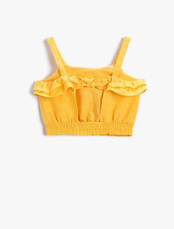 بلوز کوتاه آستین دار با پارچه پنبه‌ای برند Koton 5300158