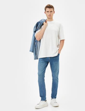  شلوار جین کتان فیت باریک - مایکل جین