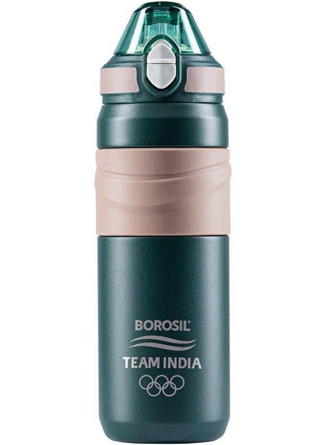 بطری آب برند بروسیل با عایق و کاور مسی، حجم ۵۶۰ میلی لیتر، رنگ‌های متنوع برند borosil