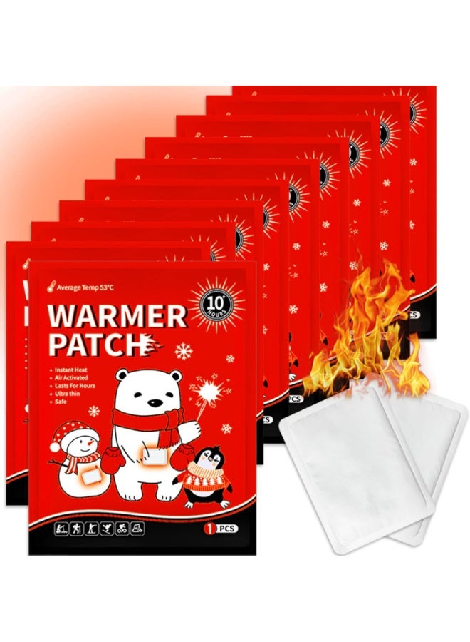 پک ارزش دست گرم کن (۱۰ عدد)، دست گرم کن یکبار مصرف، گرم کننده های بدنی با چسب - پچ گرم کننده حرارتی یکبار مصرف فعال شده با هوا برای کوهنوردی، فعالیت های خارج از منزل، اسکی برند generic