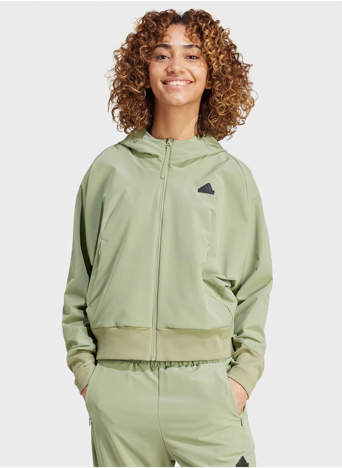 هودی زیپ‌دار بافته شده Z.N.E برند Adidas