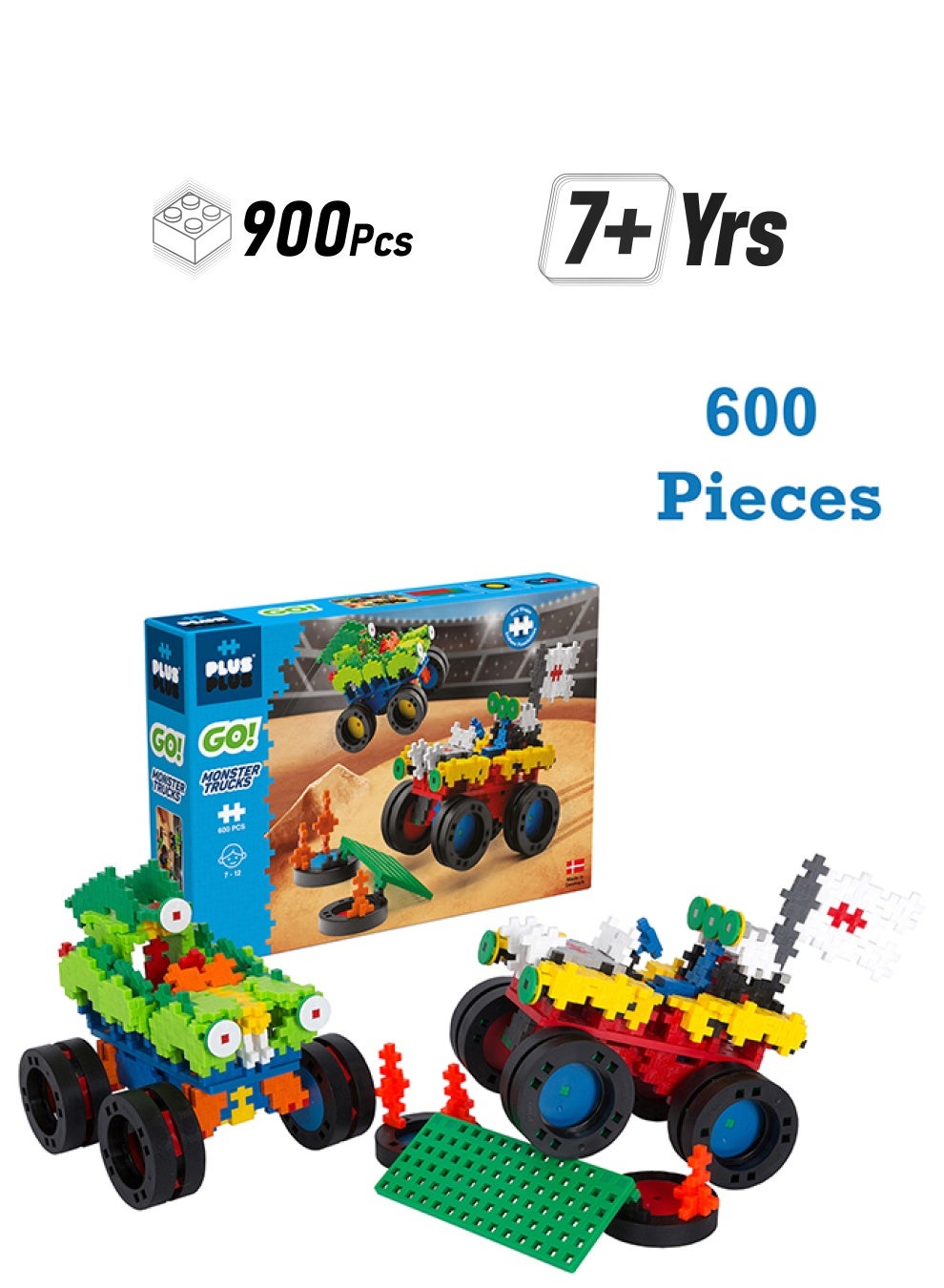 ست سوپر مسابقه خیابانی بلوک‌های ساختمانی خلاقانه برند گو! - 900 قطعه برند plus-plus