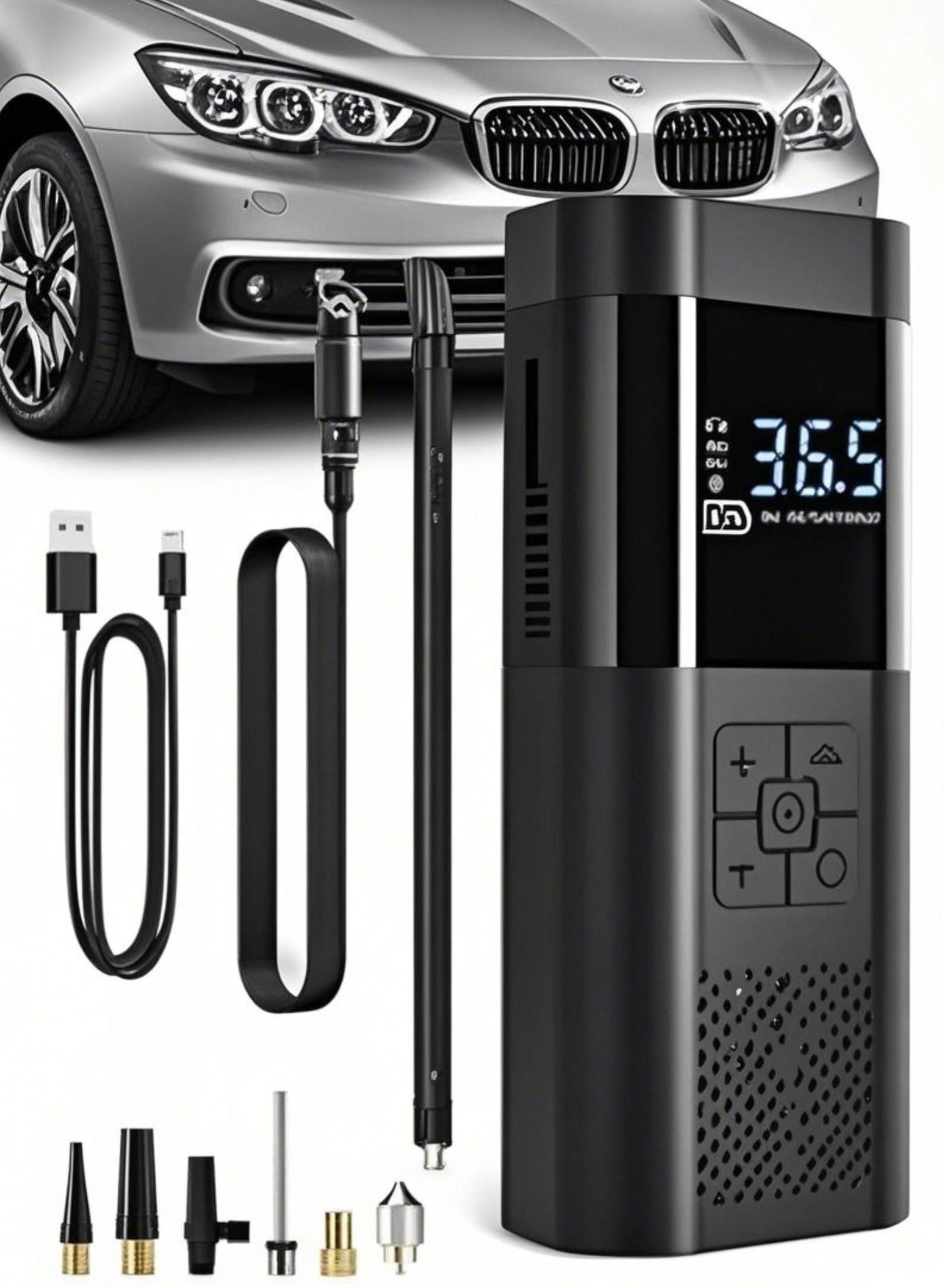 پمپ باد تایر برقی پرتابل ۱۵۰ PSI برند beilingdun