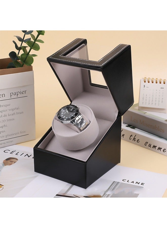 جعبه ساعت تک، جعبه ساعت چرم با موتور بی‌صدا، بالشتک انعطاف‌پذیر با ۴ حالت چرخش مناسب برای ساعت‌های مردانه و زنانه برند generic