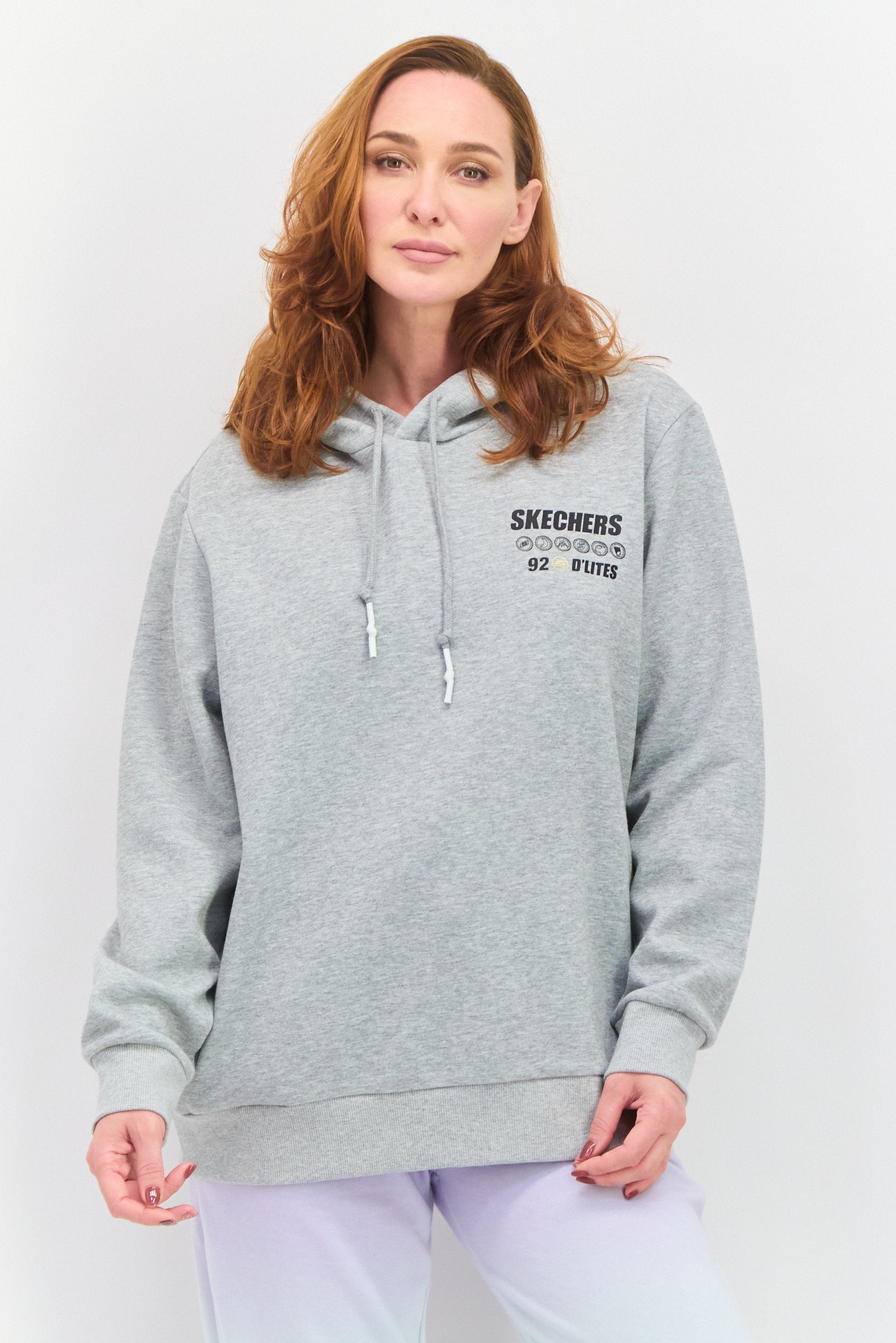 سویشرت ورزشی زنانه با آستین بلند، خاکستری برند skechers