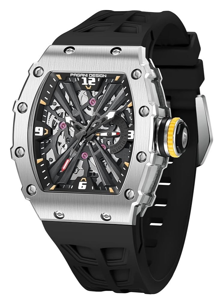 ساعت ورزشی کوارتز مردانه با بدنه استیل ضد زنگ و بند مچ سیاه مدل PD-1738 سیاه برند pagani design