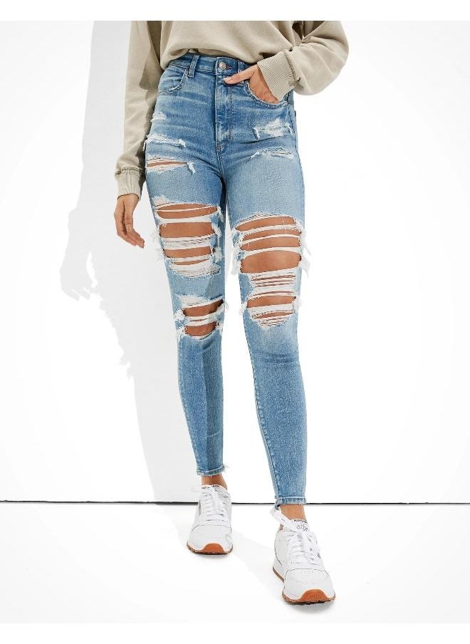 AE سطح بعدی بالاترین jegging کمر را پاره کرد برند american eagle