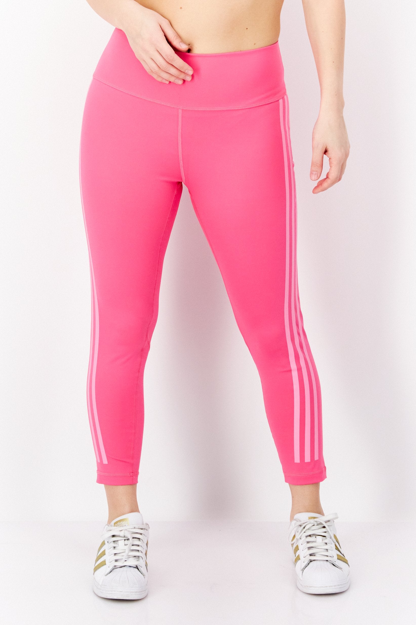 لگینگ تمرینی زنانه تنگ، صورتی برند Adidas