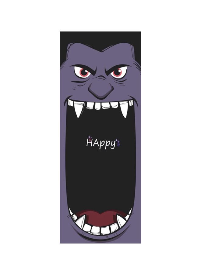 استیکر دیواری دهان بزرگ هالووین بنفش/سیاه/سفید 77x200 سانتیمتر برند generic