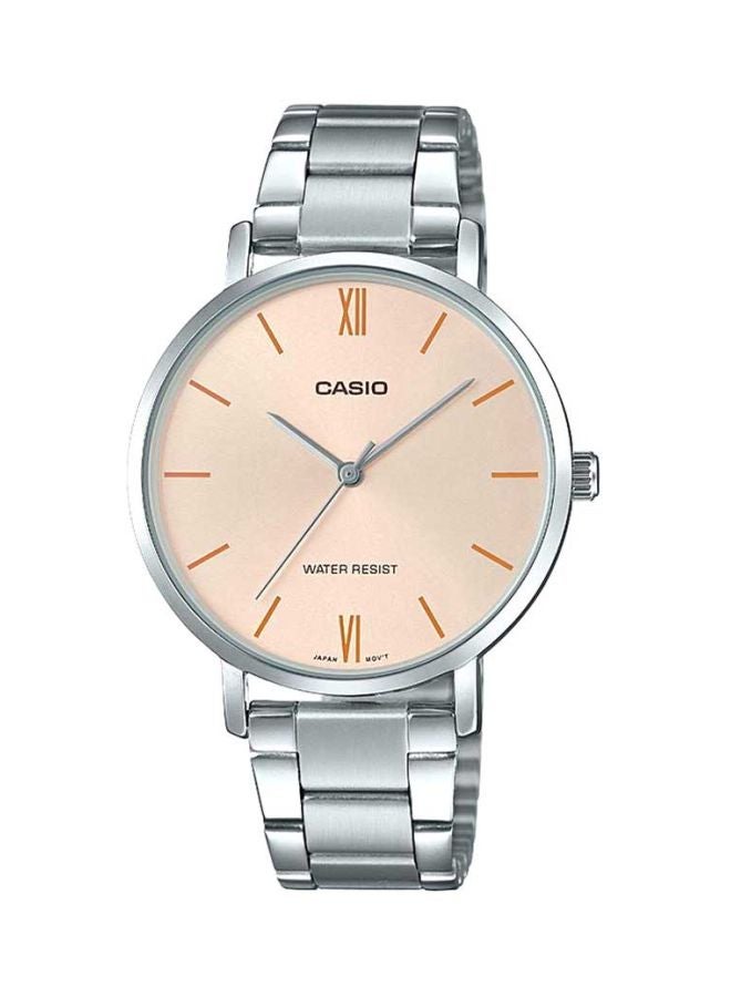 ساعت آنالوگ زنانه برند انتایسر مدل LTP-VT01D-4BUDF - ۳۴ میلی‌متر - نقره‌ای برند casio
