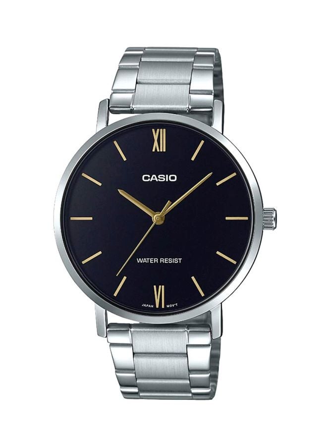 ساعت آنالوگ زنانه انتایسر مدل MTP-VT01D-1BUDF - ۴۰ میلی‌متر - نقره‌ای برند casio