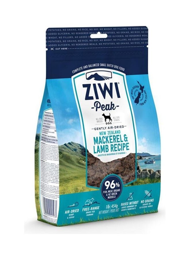 غذای سگ ماهی ماکرل و بره خشک شده هوا چند رنگ ۱ کیلوگرم برند ziwi peak