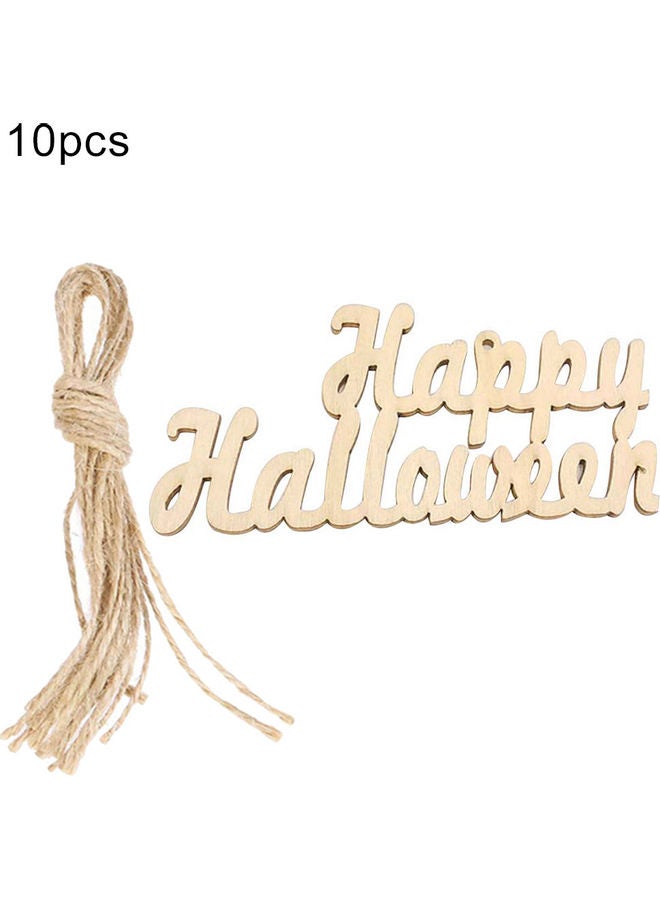 برش چوبی حروف خفاش و عنکبوت هالووین 10 تکه برند generic