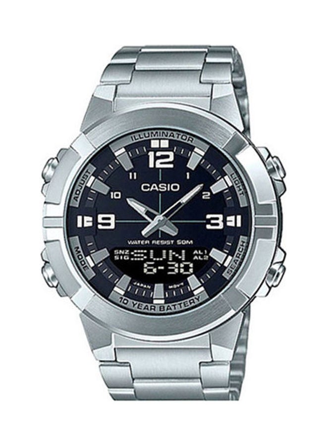 ساعت آنالوگ مردانه مدل AMW-870D-1AVDF - 44 میلی‌متر - نقره‌ای برند casio