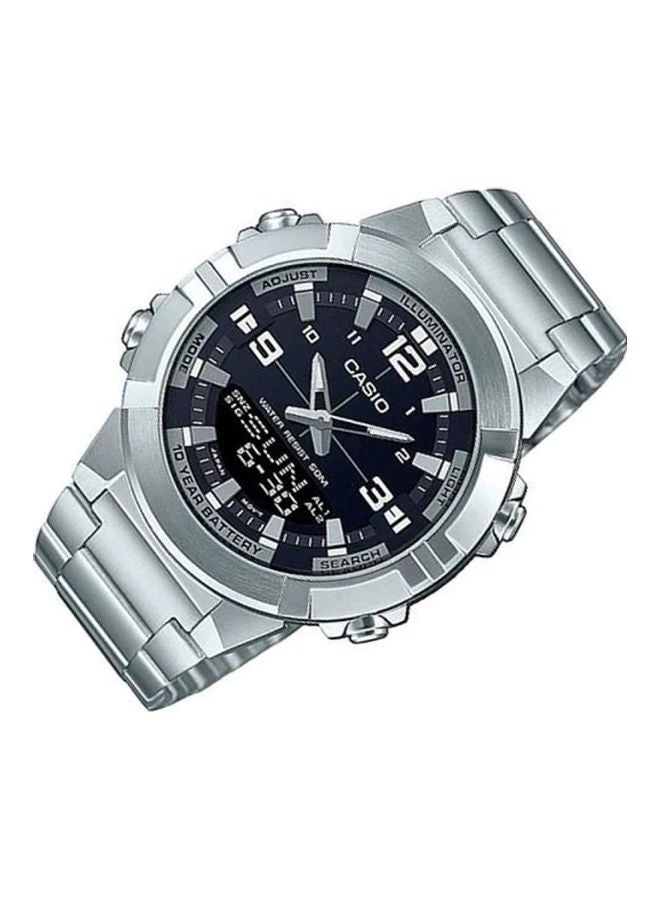 ساعت آنالوگ مردانه مدل AMW-870D-1AVDF - 44 میلی‌متر - نقره‌ای برند casio