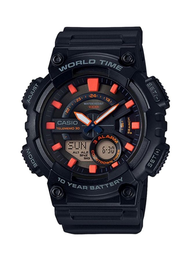 ساعت مچی مردانه آنالوگ و دیجیتال رزینی AEQ-110W-1A2VDF - ۴۷ میلی‌متر - سیاه برند casio