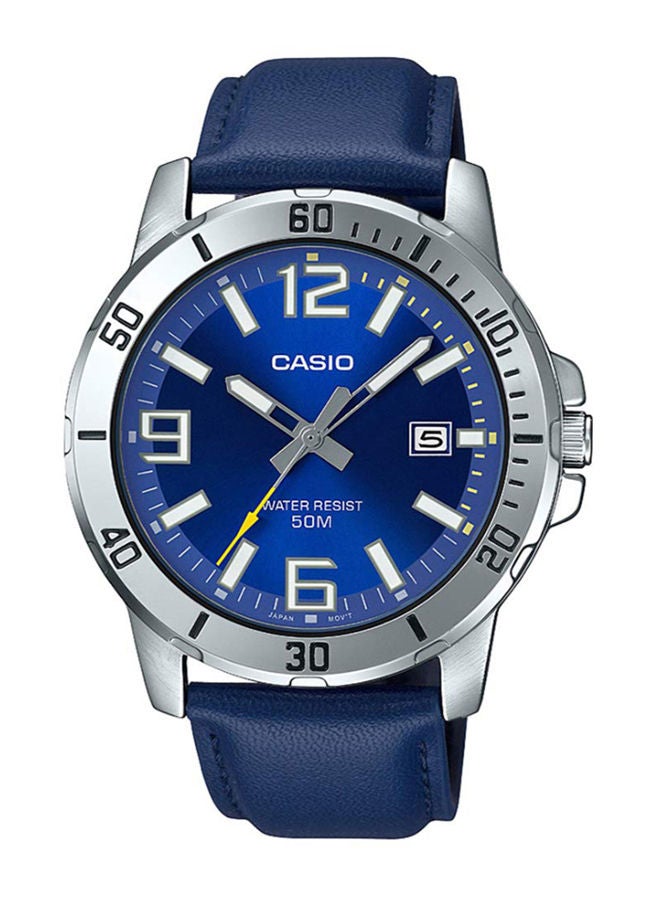 ساعت آنالوگ چرمی مردانه برند انتایسر مدل MTP-VD01L-2BVUDF برند casio