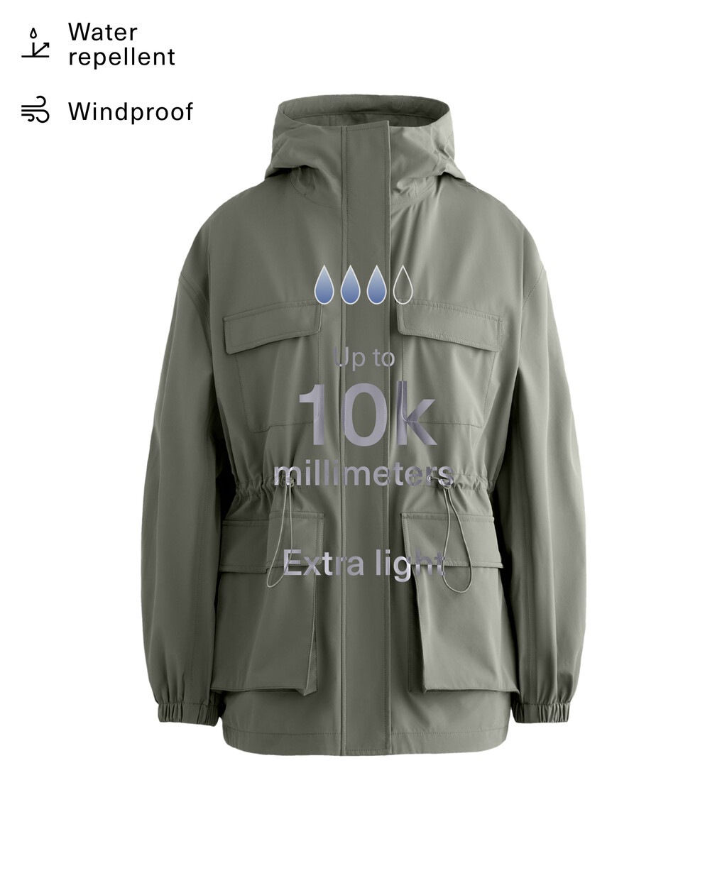 ژاکت ابزار ضد آب 10K برند oysho 1241557507