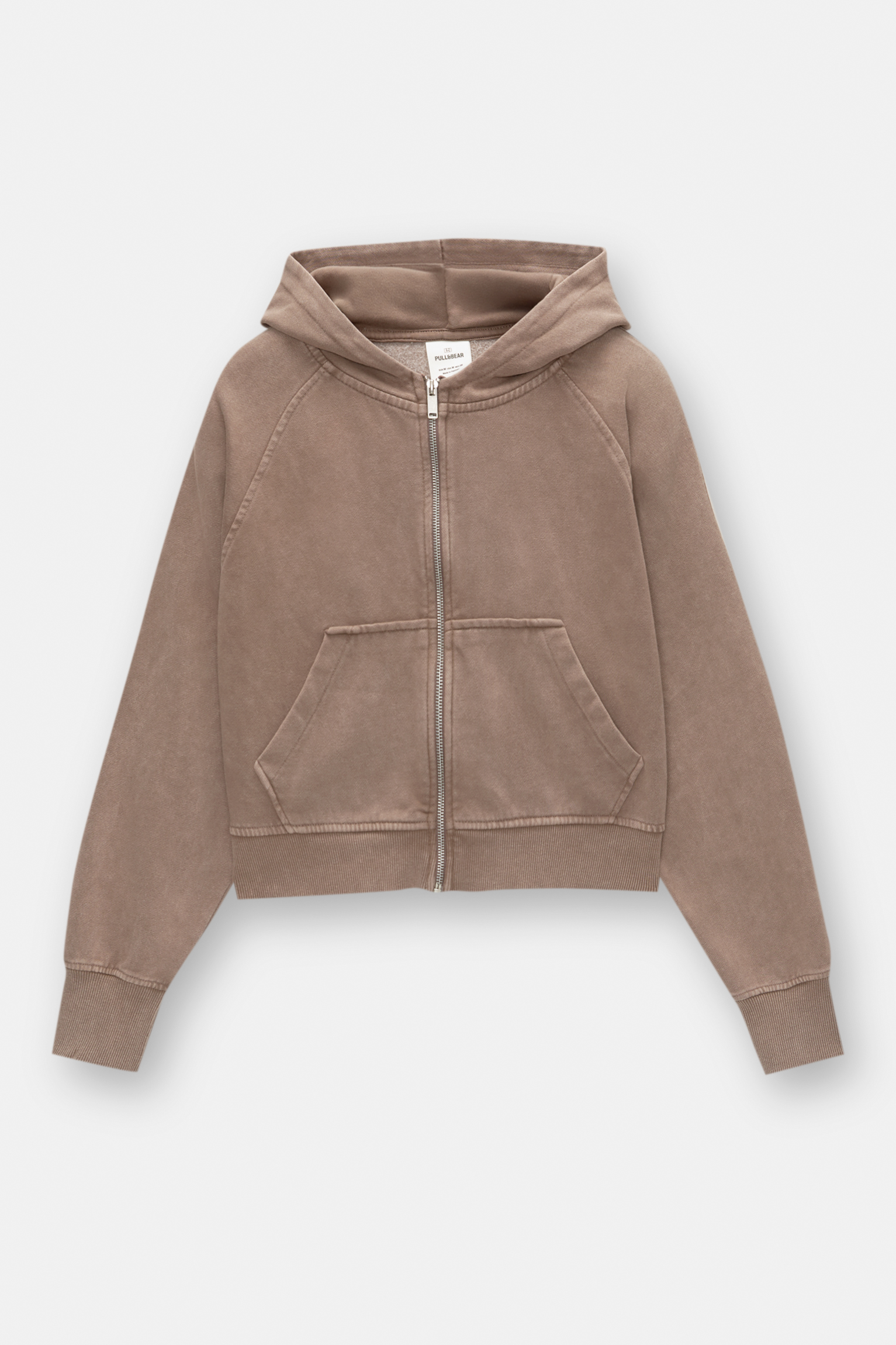سویشرت با کلاه و زیپدار برند PullAndBear 712859536