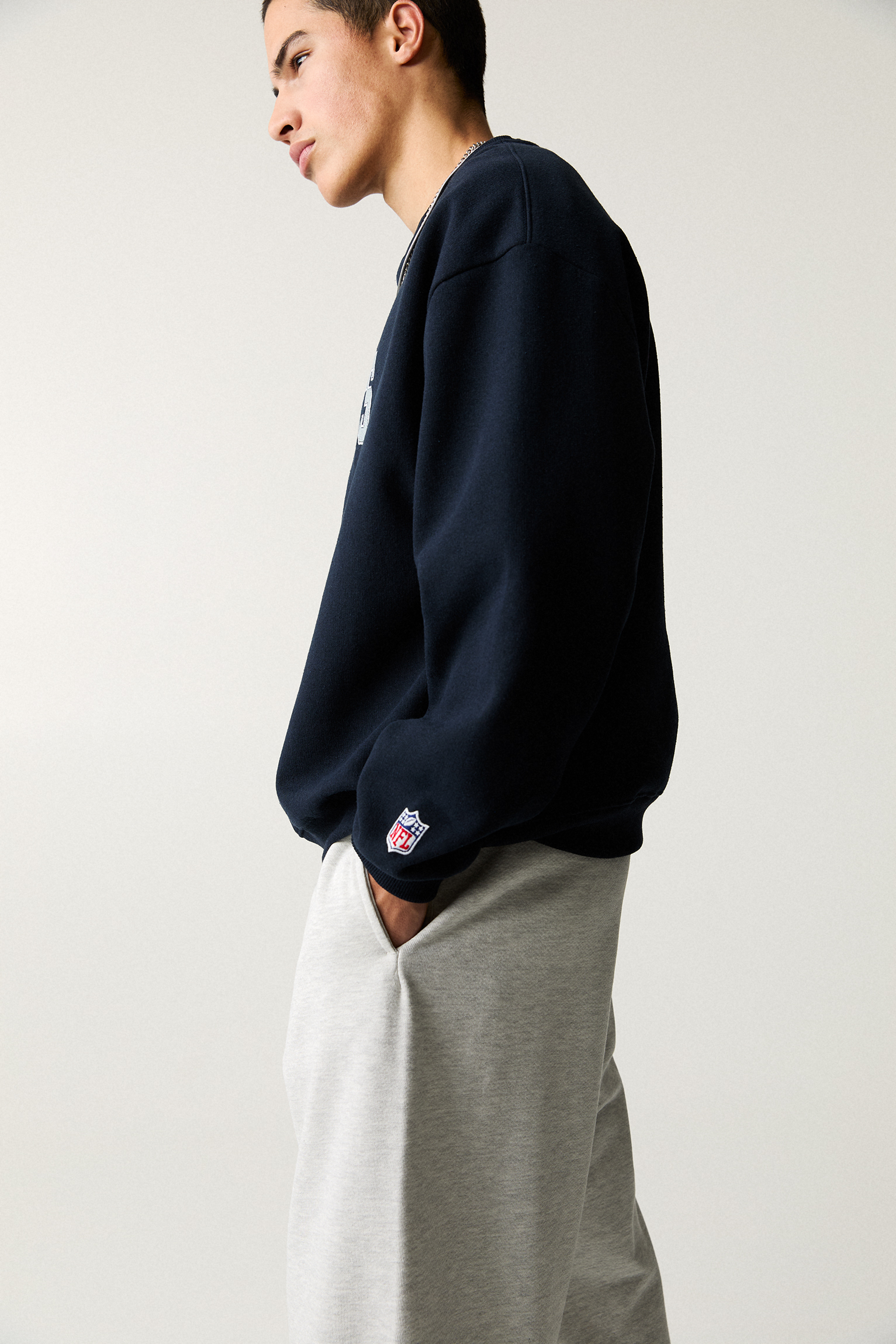 سویشرت چاپی نیویورک جاینتس برند PullAndBear 713897466