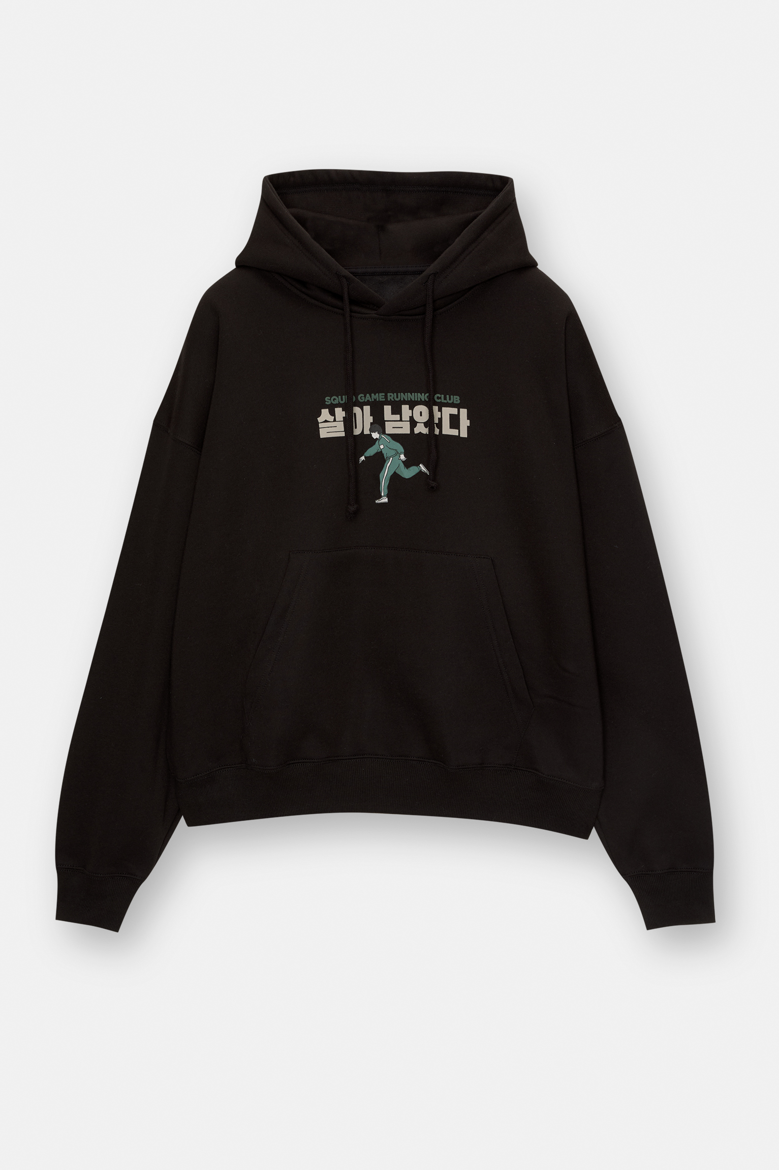 سویشرت کلاهدار با جزئیات بازی مرکب برند PullAndBear 530559029