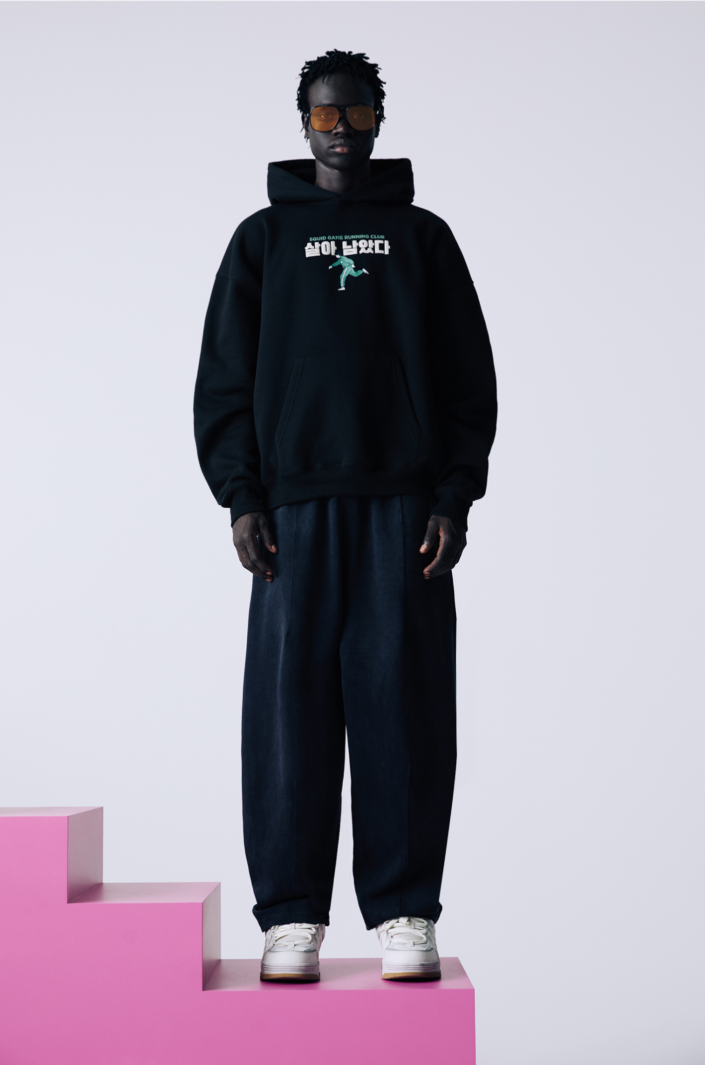 سویشرت کلاهدار با جزئیات بازی مرکب برند PullAndBear 530559030